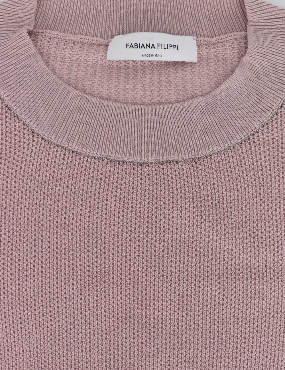 Shop Fabiana Filippi Sweater In Medium Pink