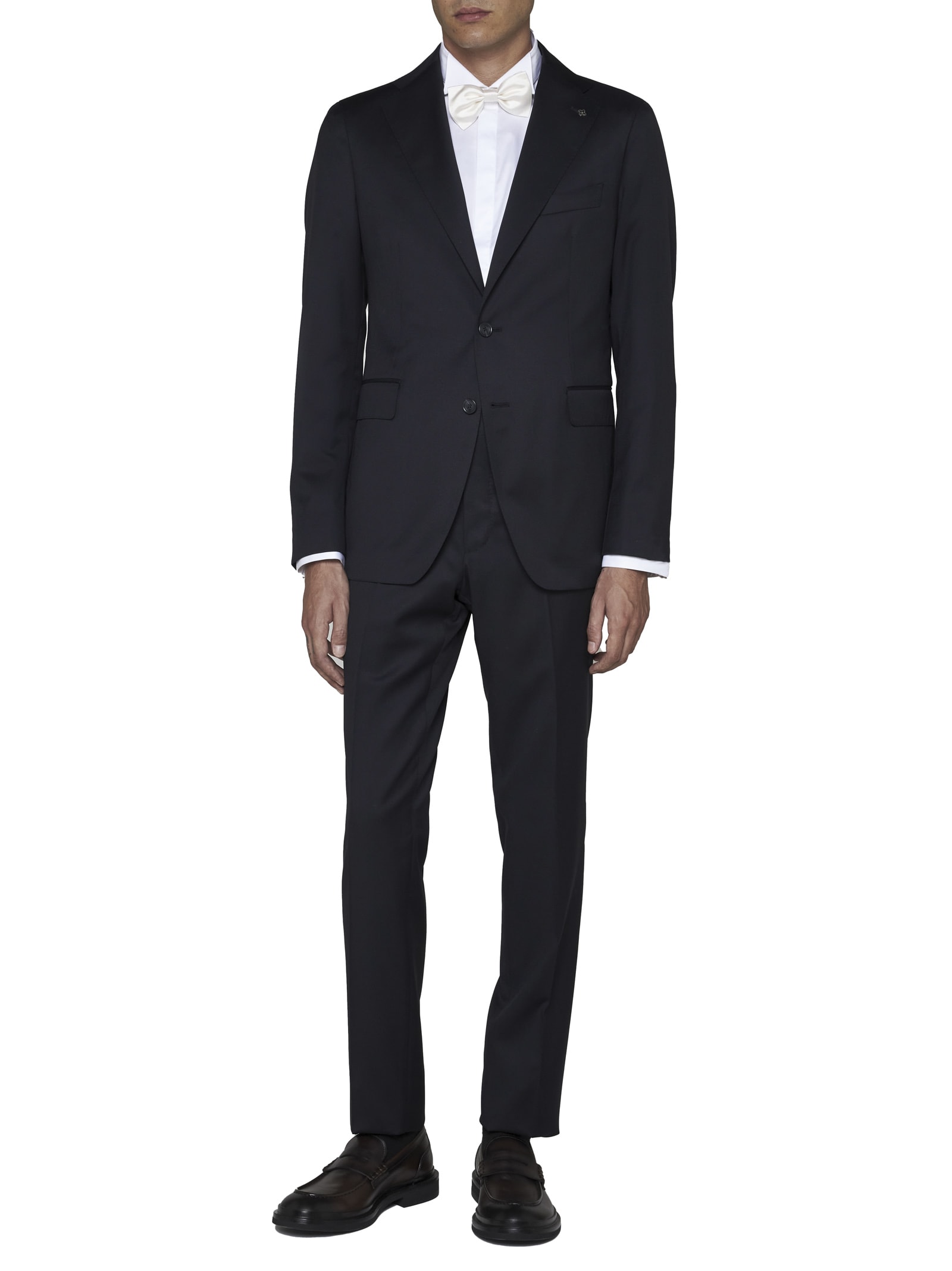 Shop Tagliatore Suit In Blue