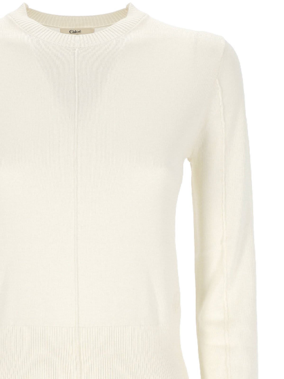 Shop Chloé Crewneck Long-sleeve Top