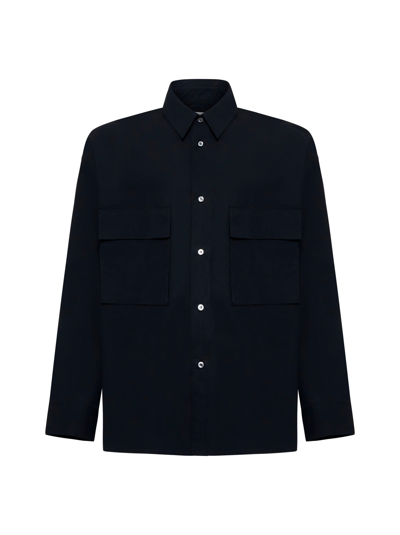 Shop Studio Nicholson Shirt In Black Ink