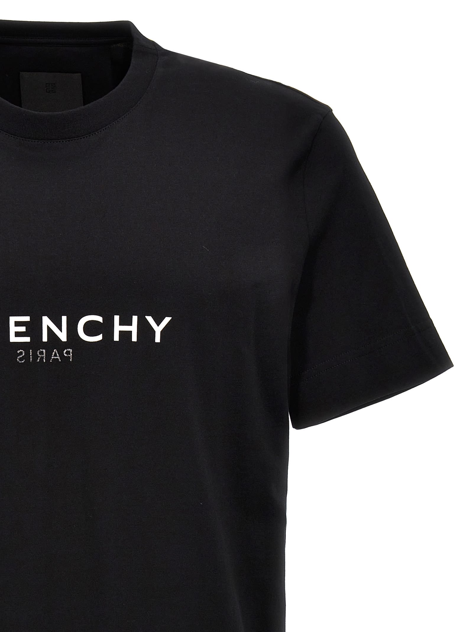 Shop Givenchy Logo T-shirt In Black