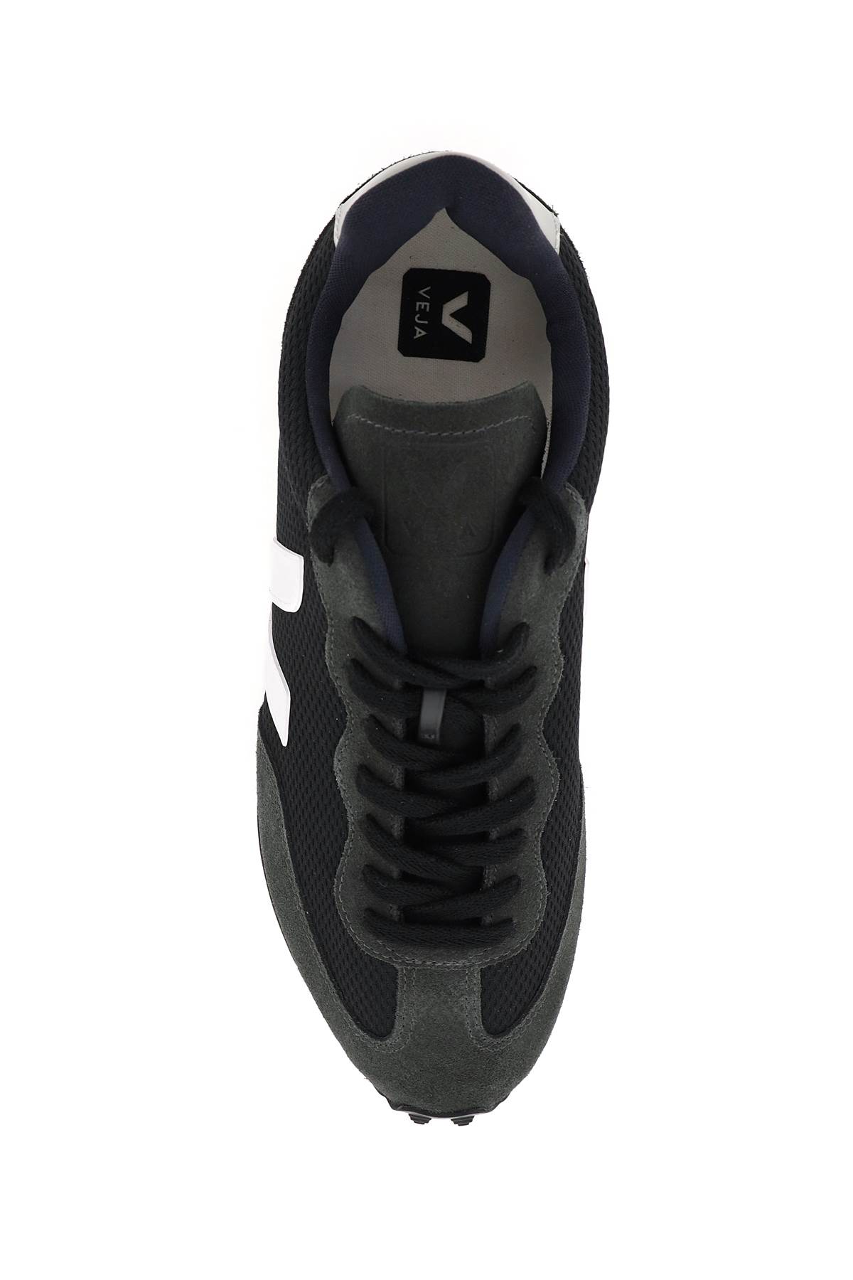 Shop Veja Alveomesh Rio Branco Sneakers In Black White Oxford Grey (blue)