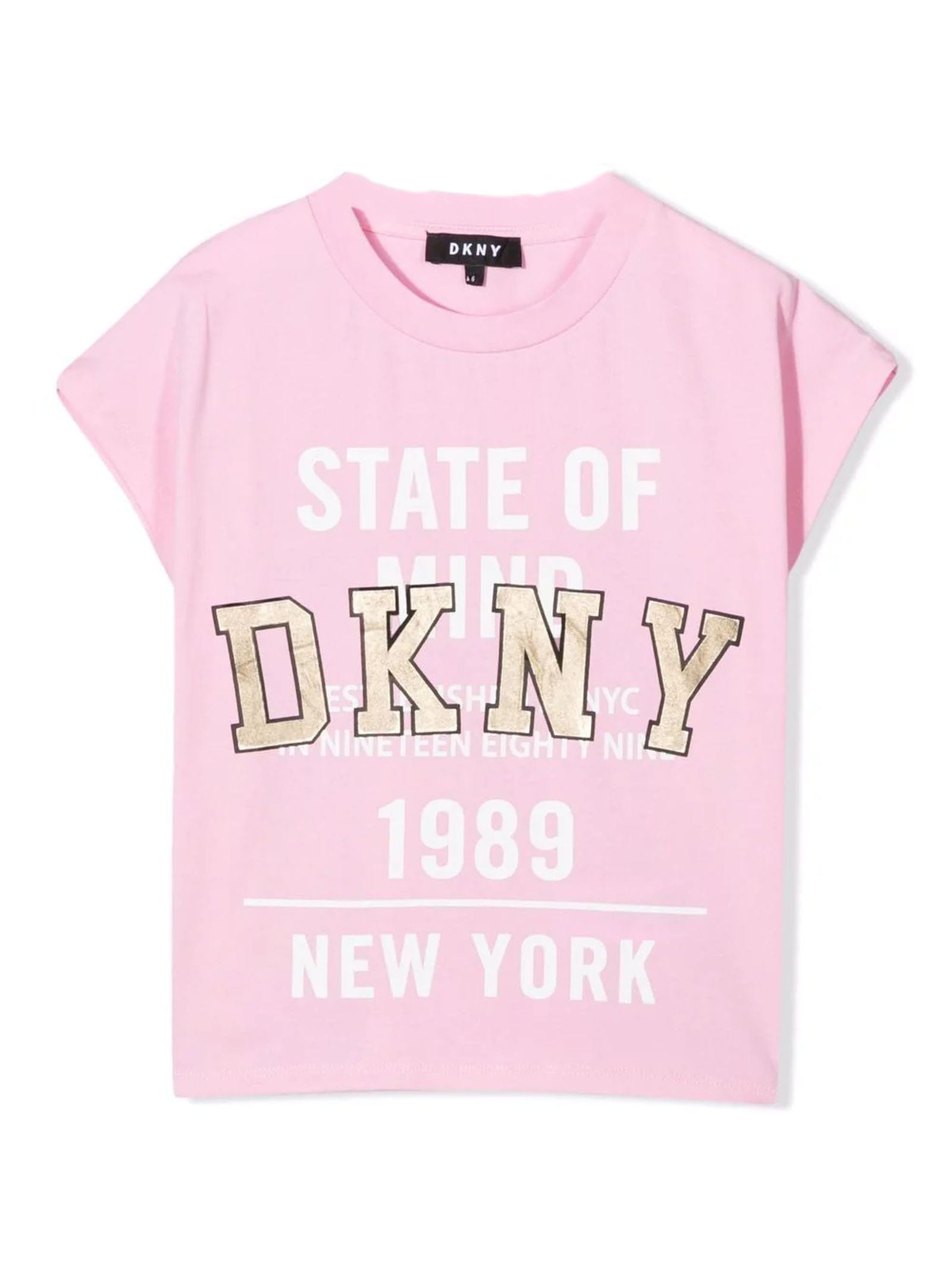 DKNY Pink Cotton Tshirt