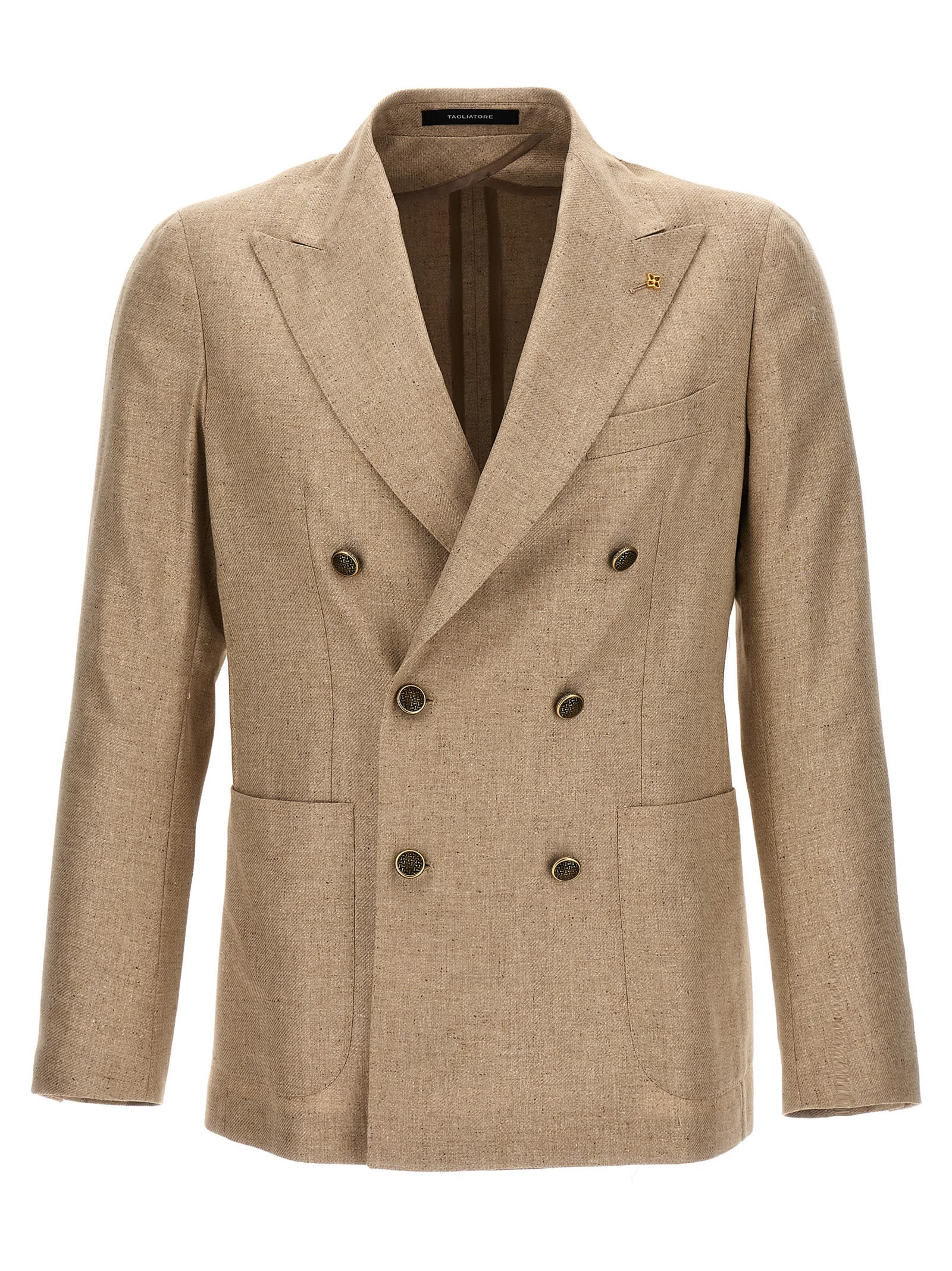 Shop Tagliatore Montecarlo Blazer In Beige