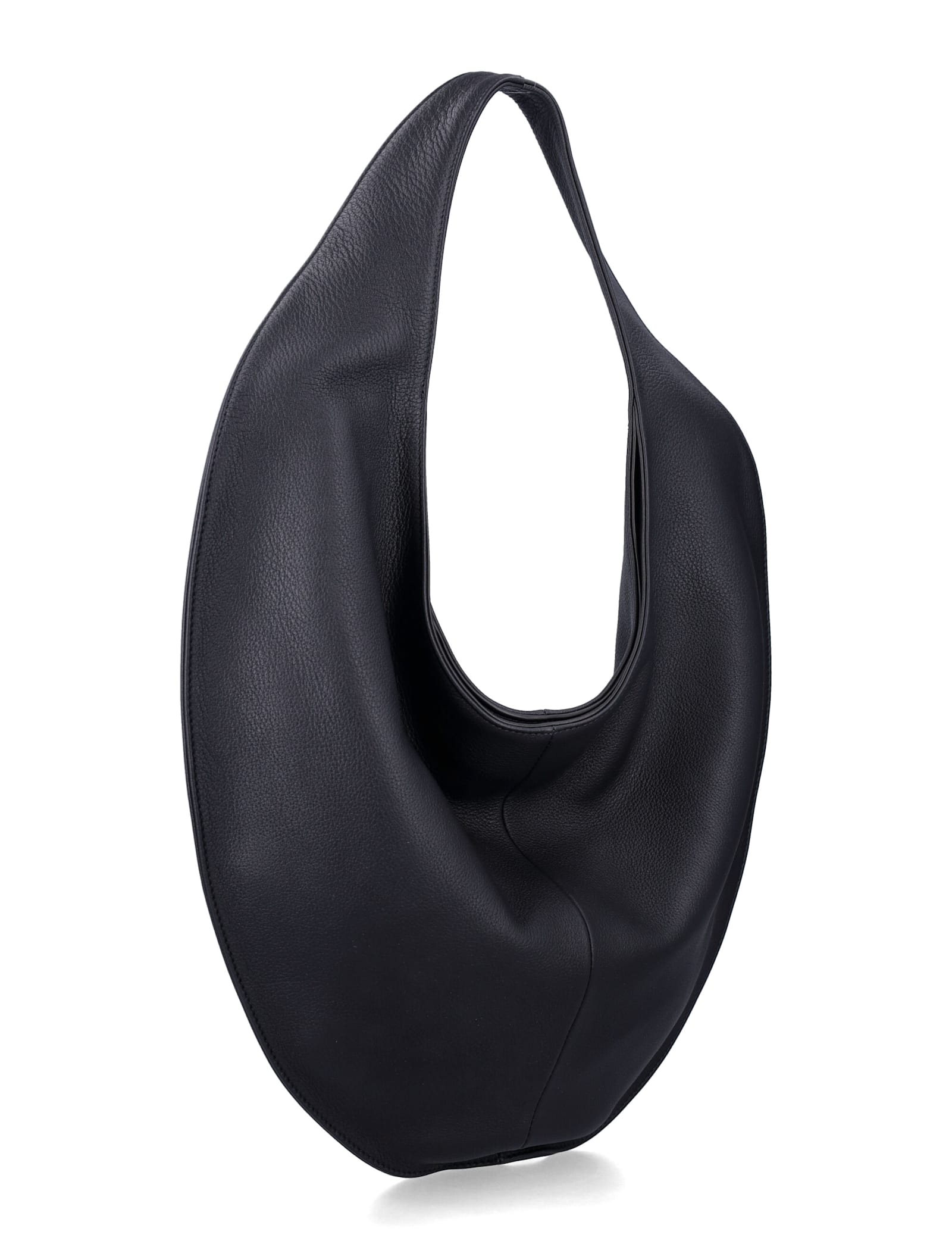 Maeden Market Tote Black Leather In Purple