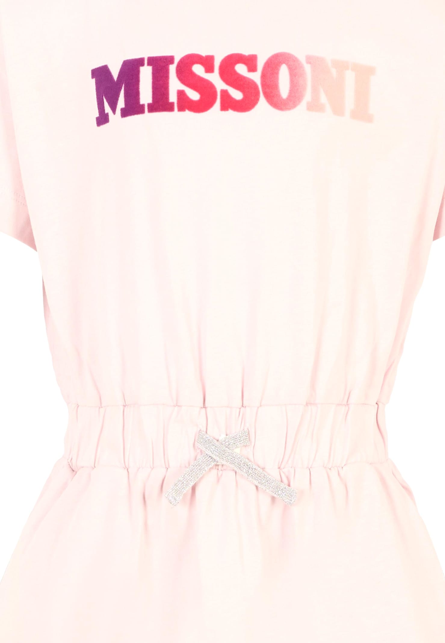Missoni Lilac Dress For Girl With Logo In Pink