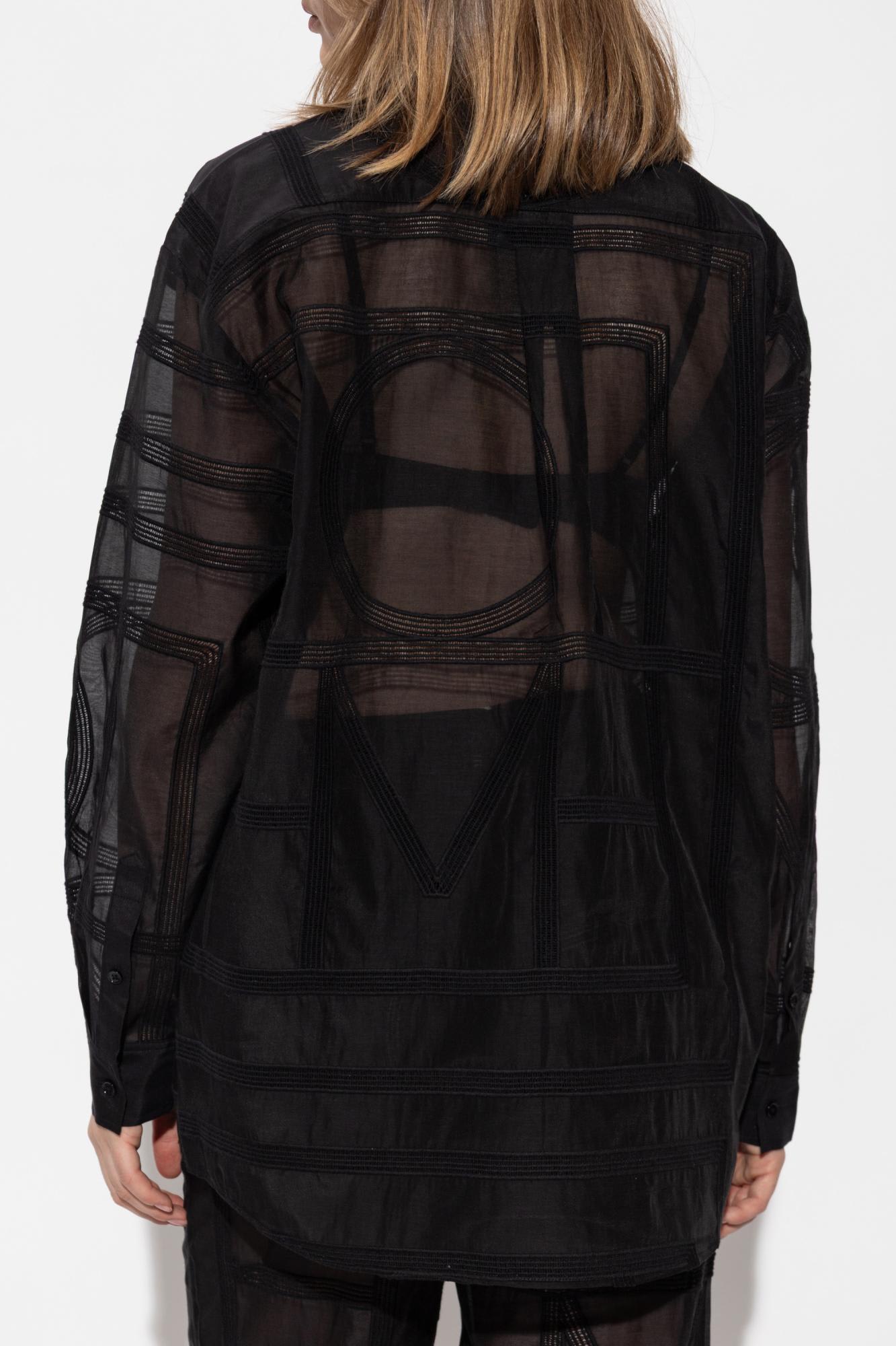 Totême Toteme Shirt With Monogram In Black