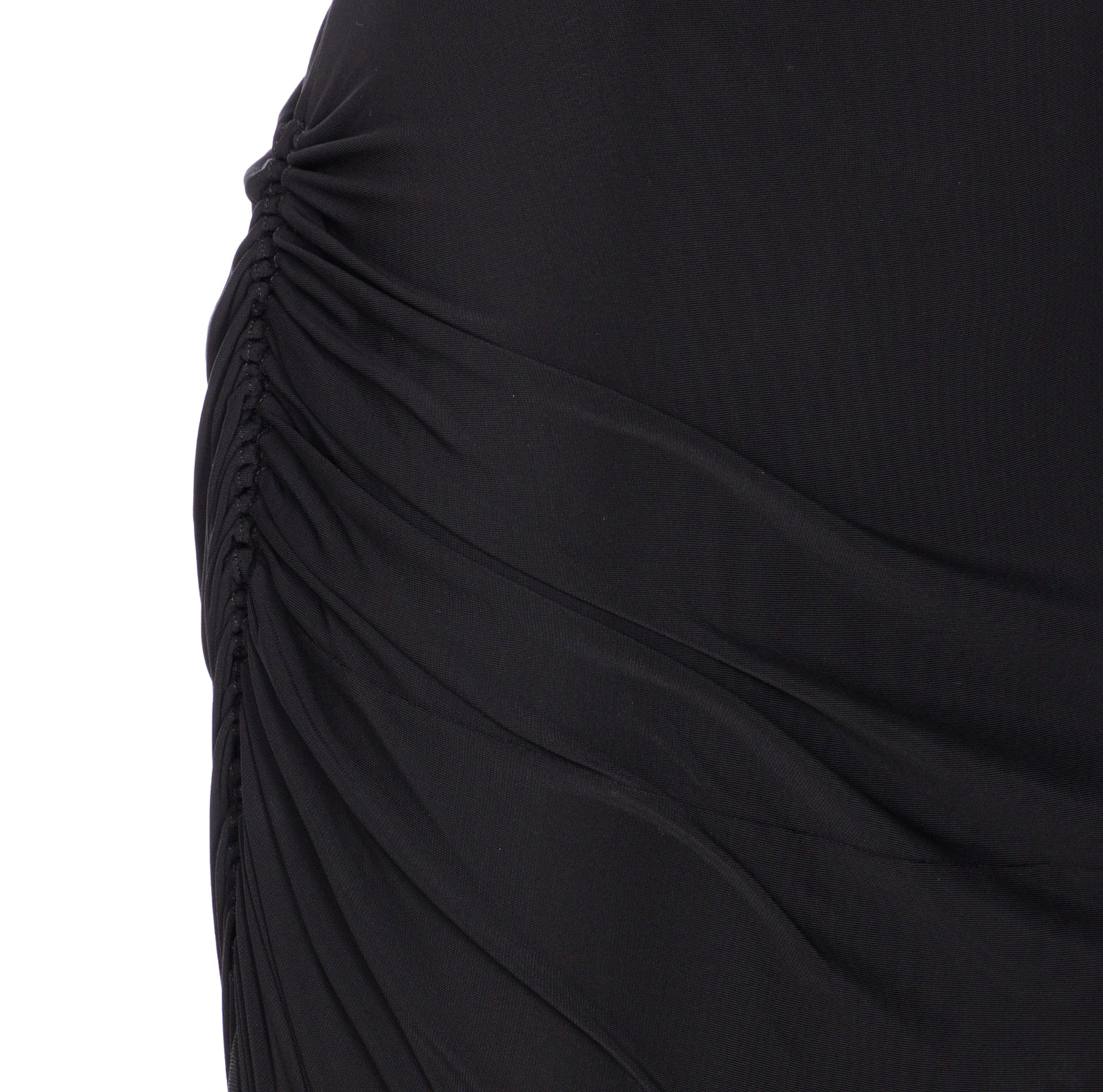 Alaïa Womens Alaia Ruched High-waist Stretch-woven Maxi Skirt