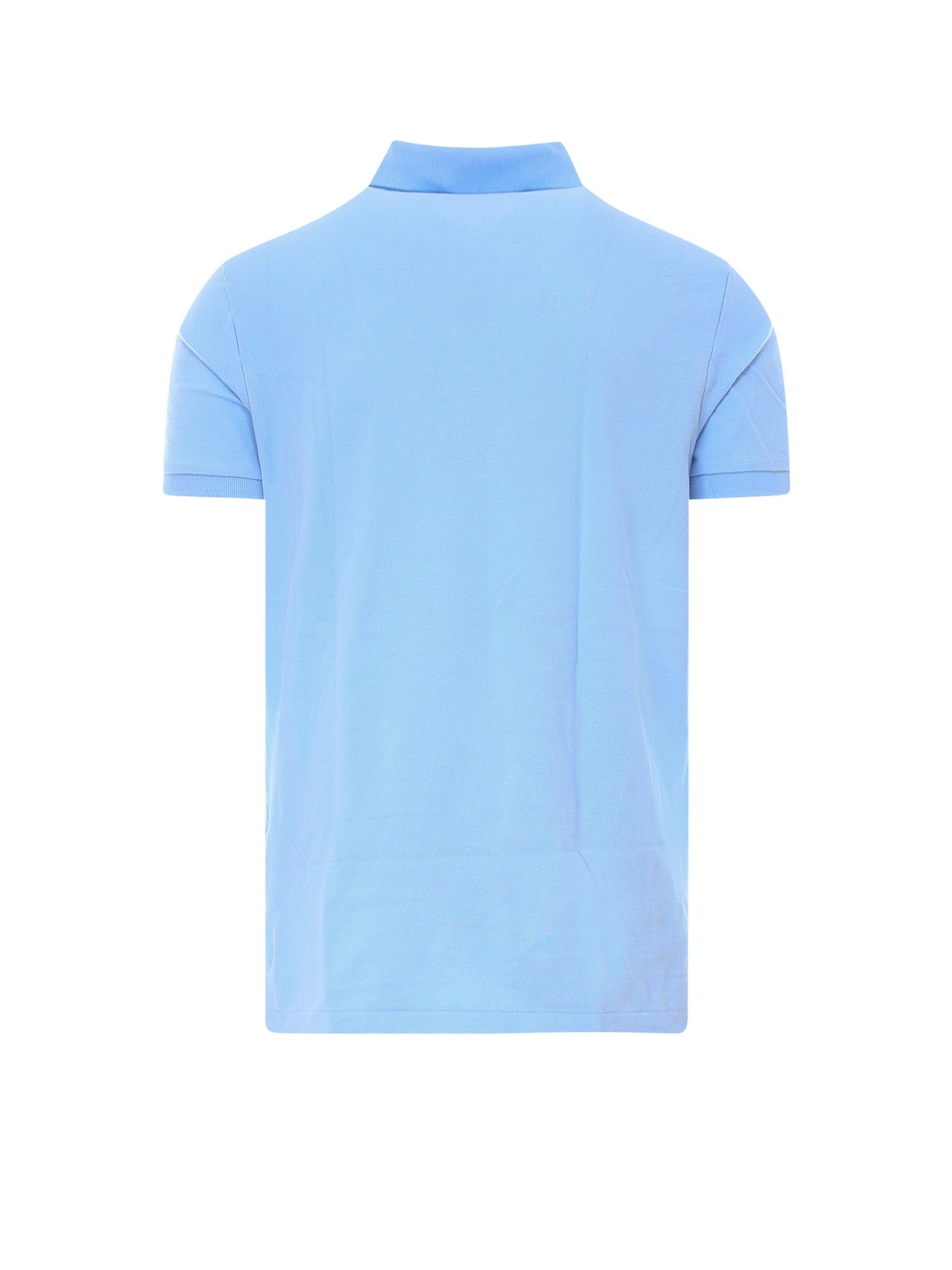 Shop Ralph Lauren Logo Embroidered Polo Shirt In Elite Blue