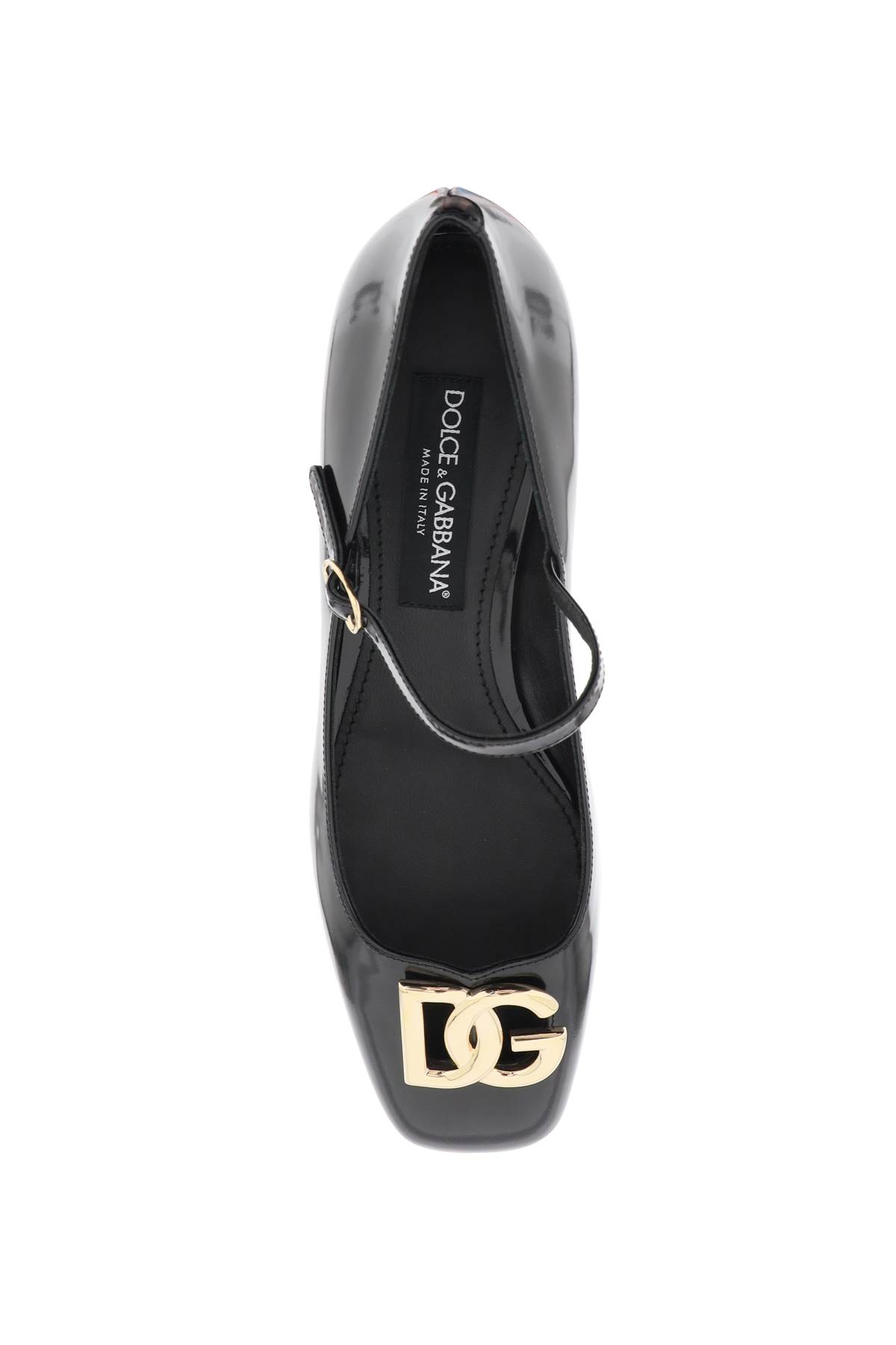 Shop Dolce & Gabbana Brushed Leather Mary Jane In Black