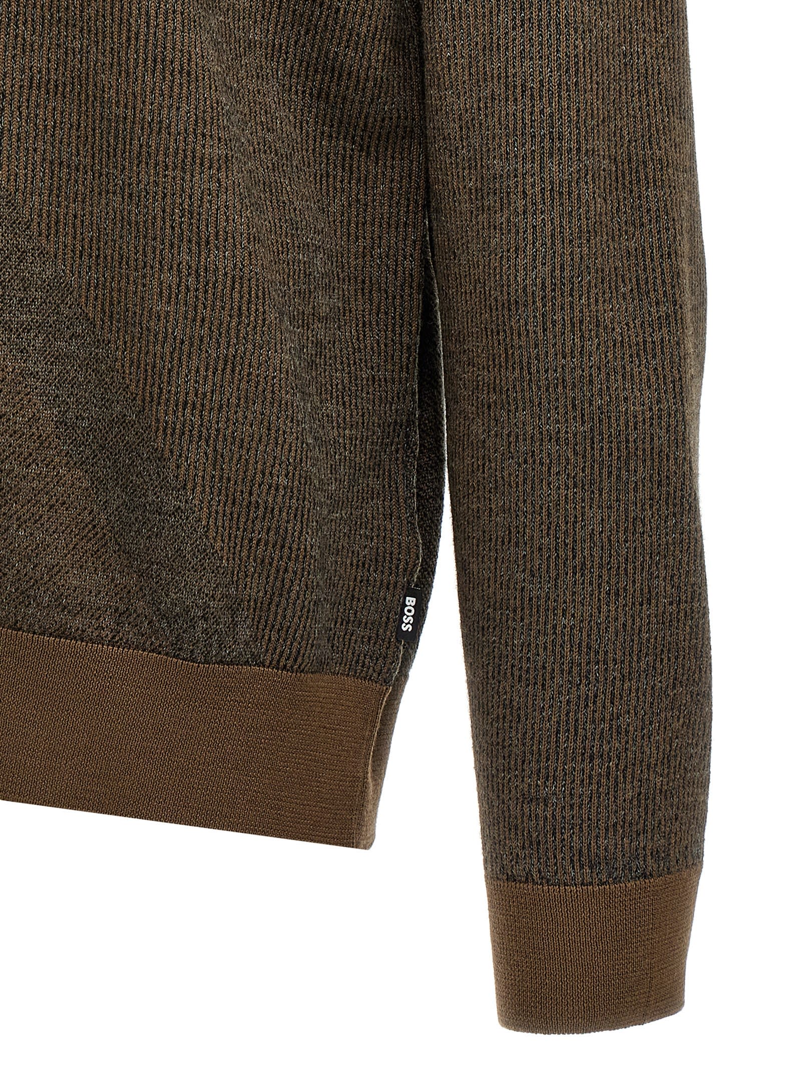 Hugo Boss Brown H Eclaus Sweater In Green