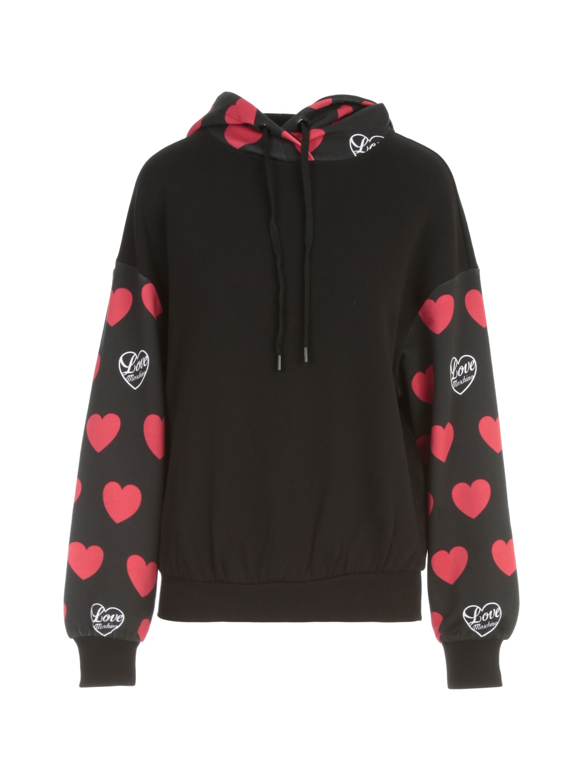 Love Moschino Hooded Sweatshirt W/hearts