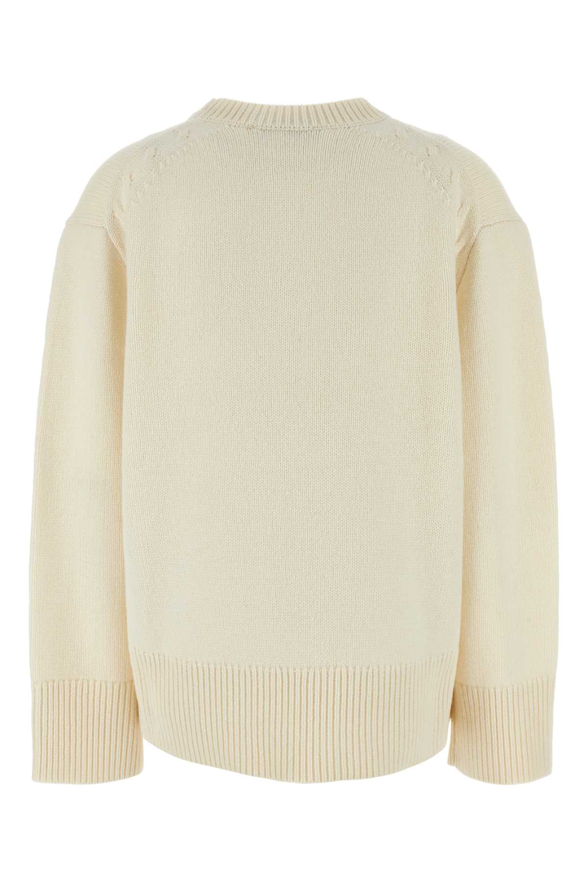 Camilla And Marc Ivory Wool Blend Ash Oversize Sweater In Brightcream