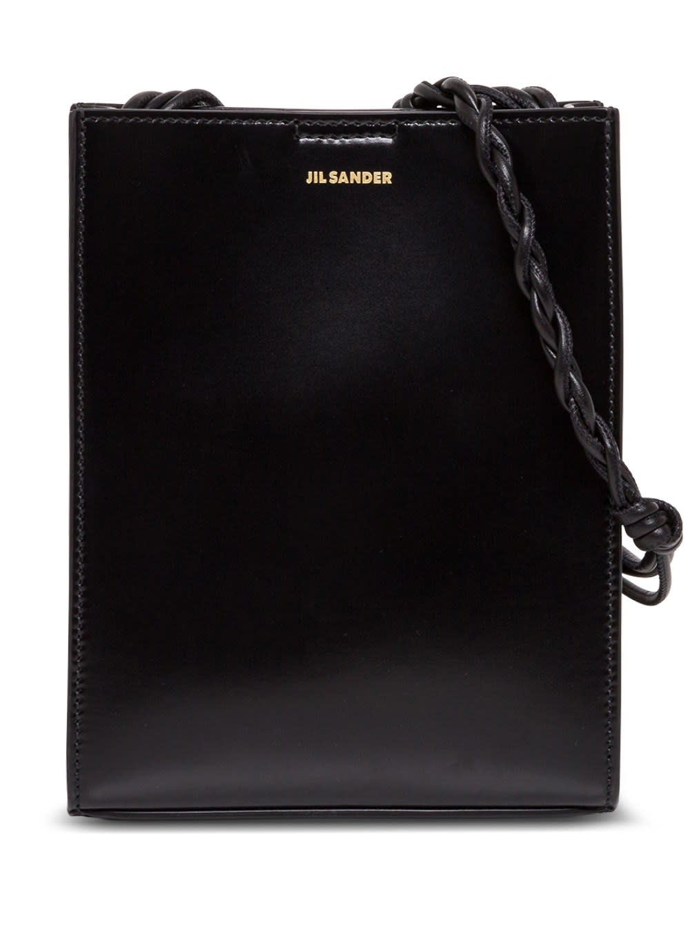 Click to view more detailed imagery on our partner's website Jil Sander Tangle Crossbody Bag In Black Leather