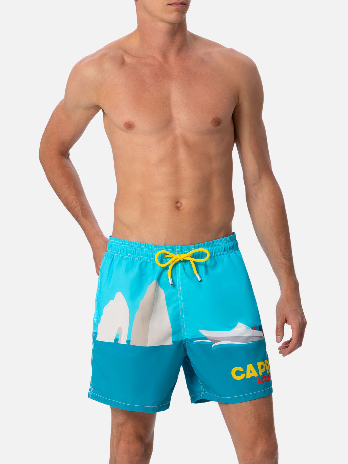 Mc2 Saint Barth Capri Swim Shorts In Green