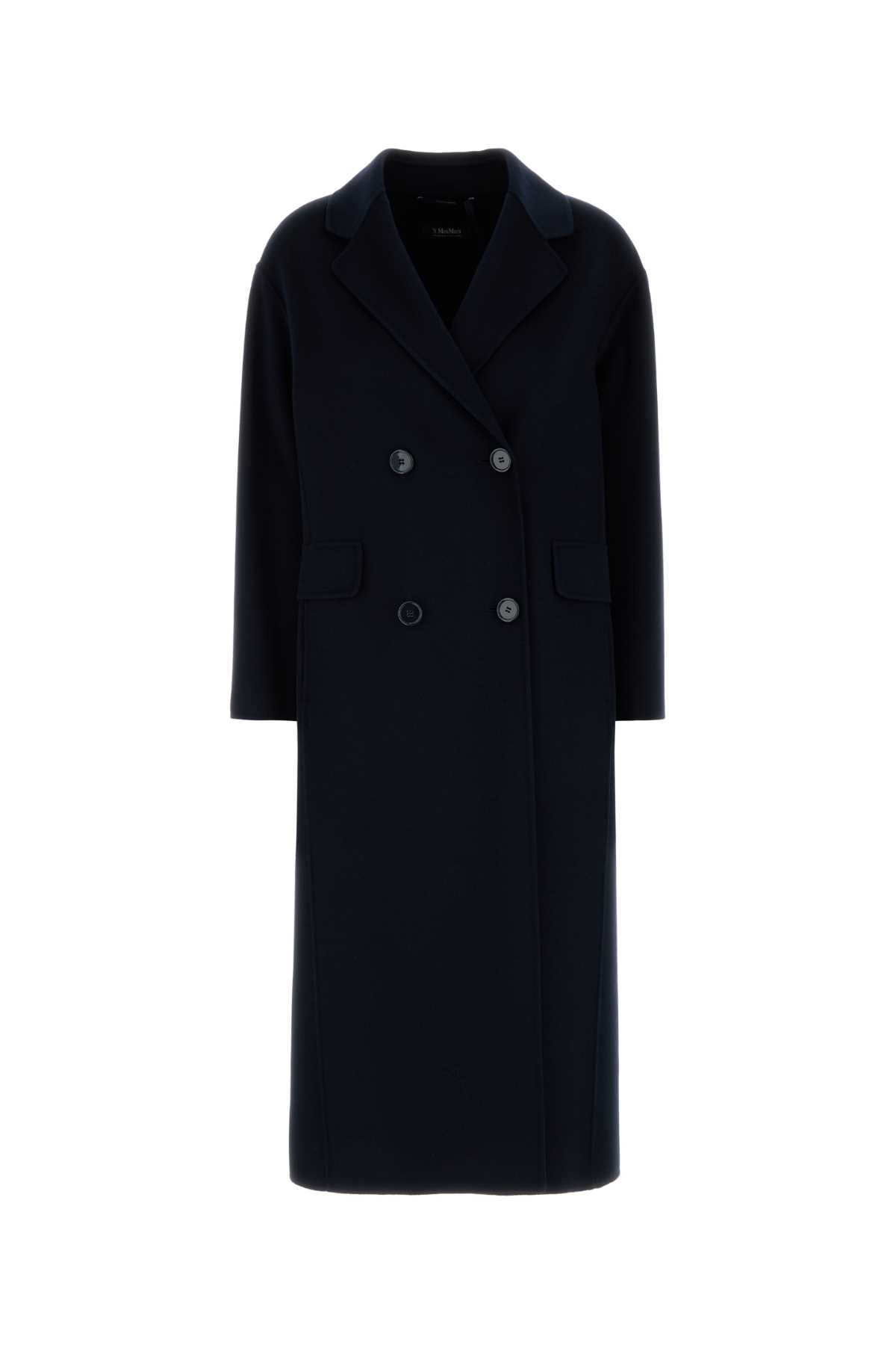 
S Max Mara Midnight Blue Wool Favola Coat