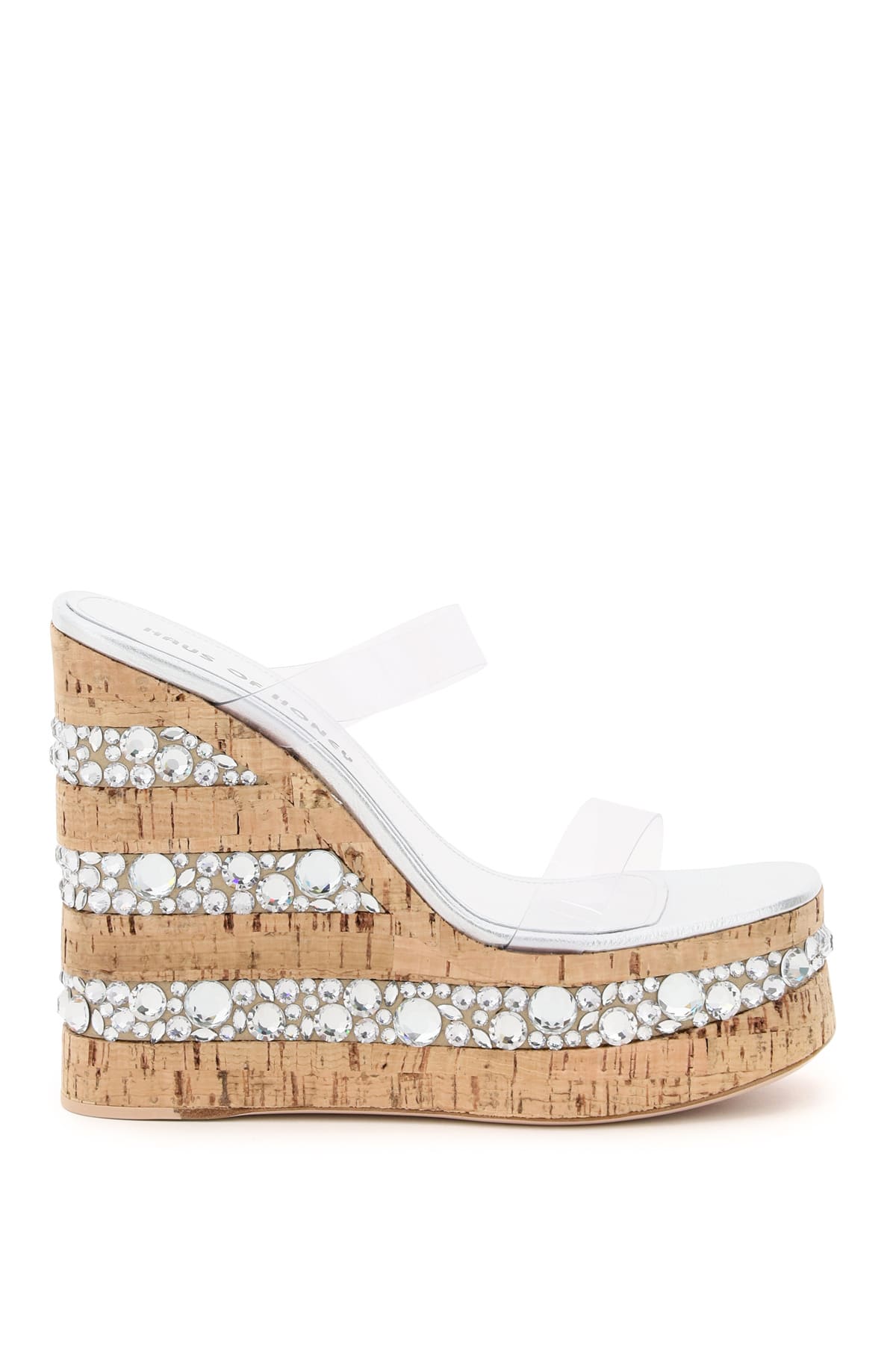 Haus of Honey Croco Crystal Two-strap Mules