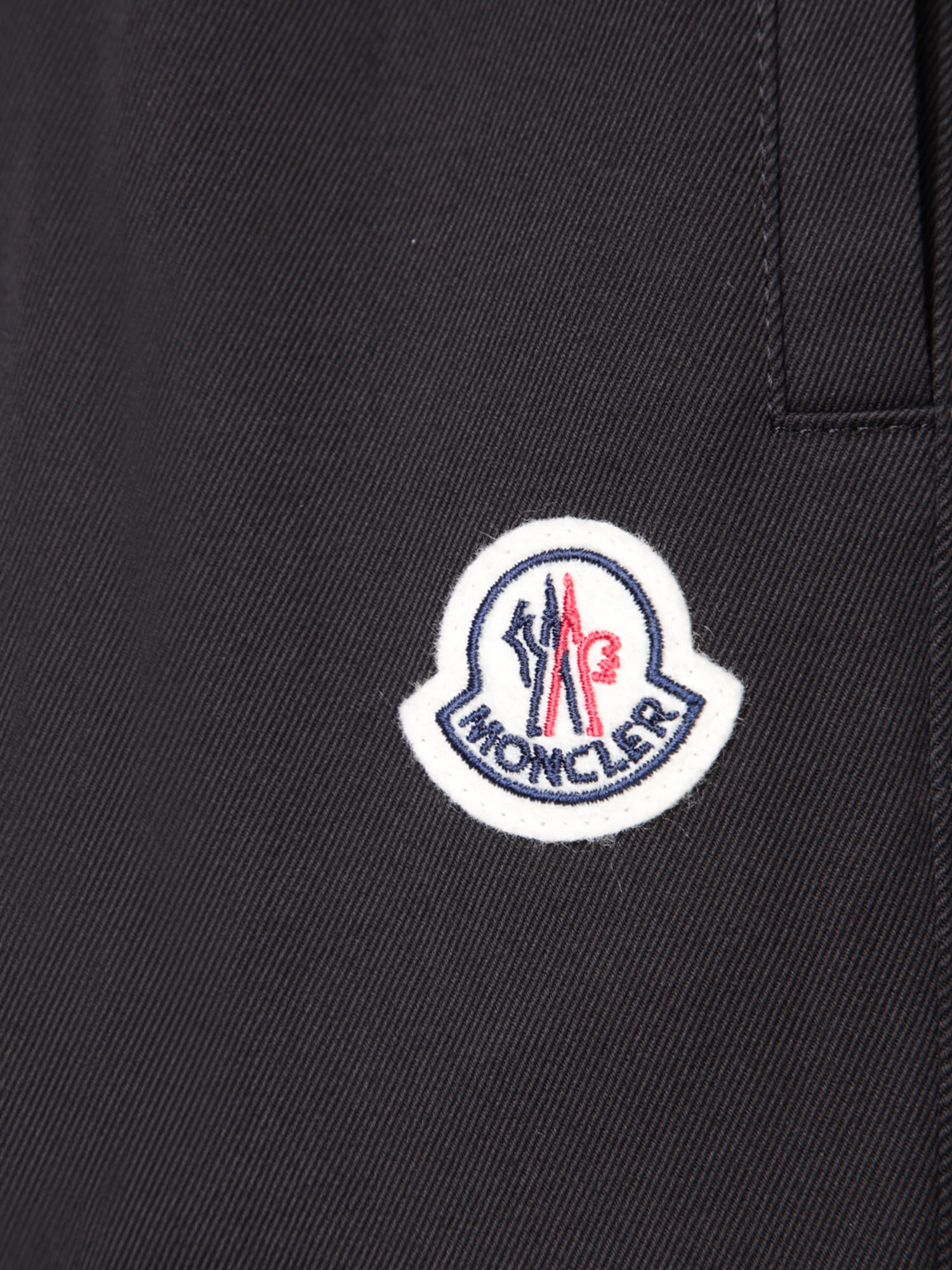 Shop Moncler Tech Logo Black Pants