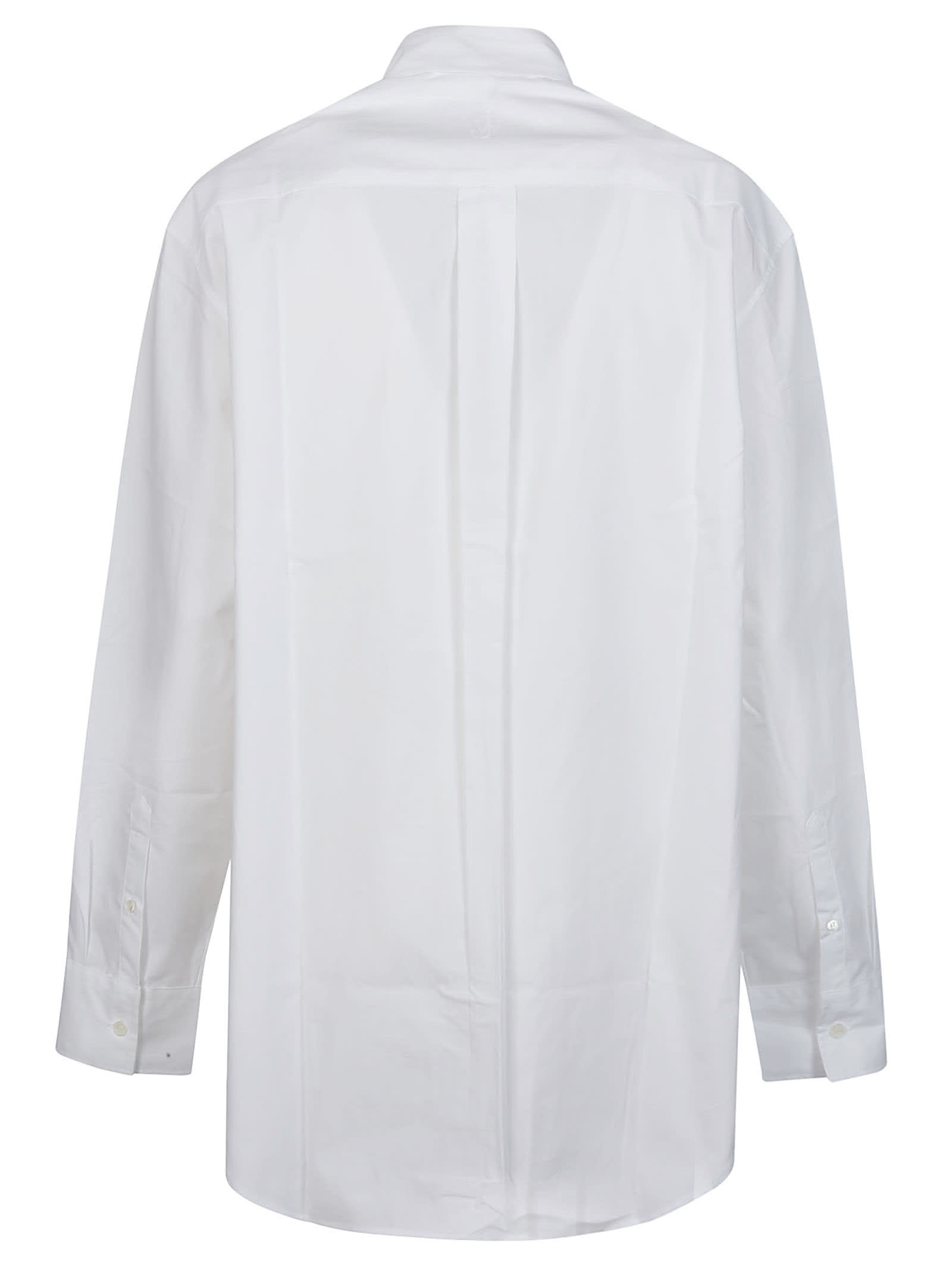 Shop Jw Anderson Peplum Drape Shirt In White