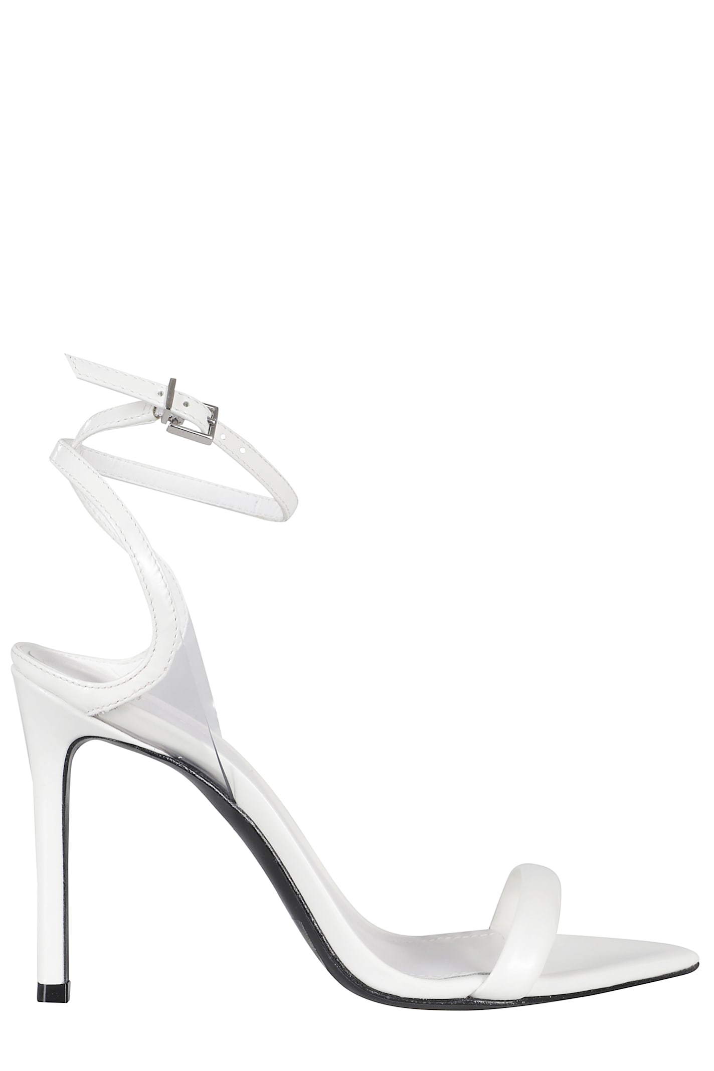 Schutz 100 Mm Clear-strap Stiletto-sandals In White