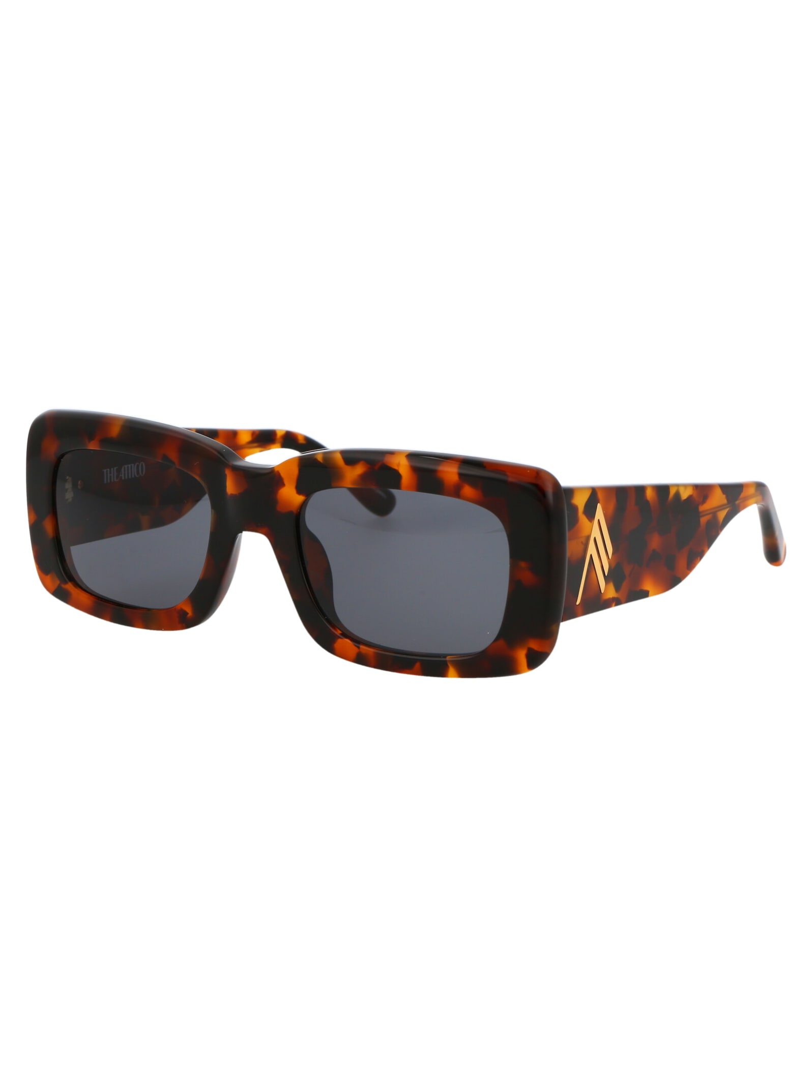 Attico Jorja Sunglasses In T-shell/yellowgold/blue