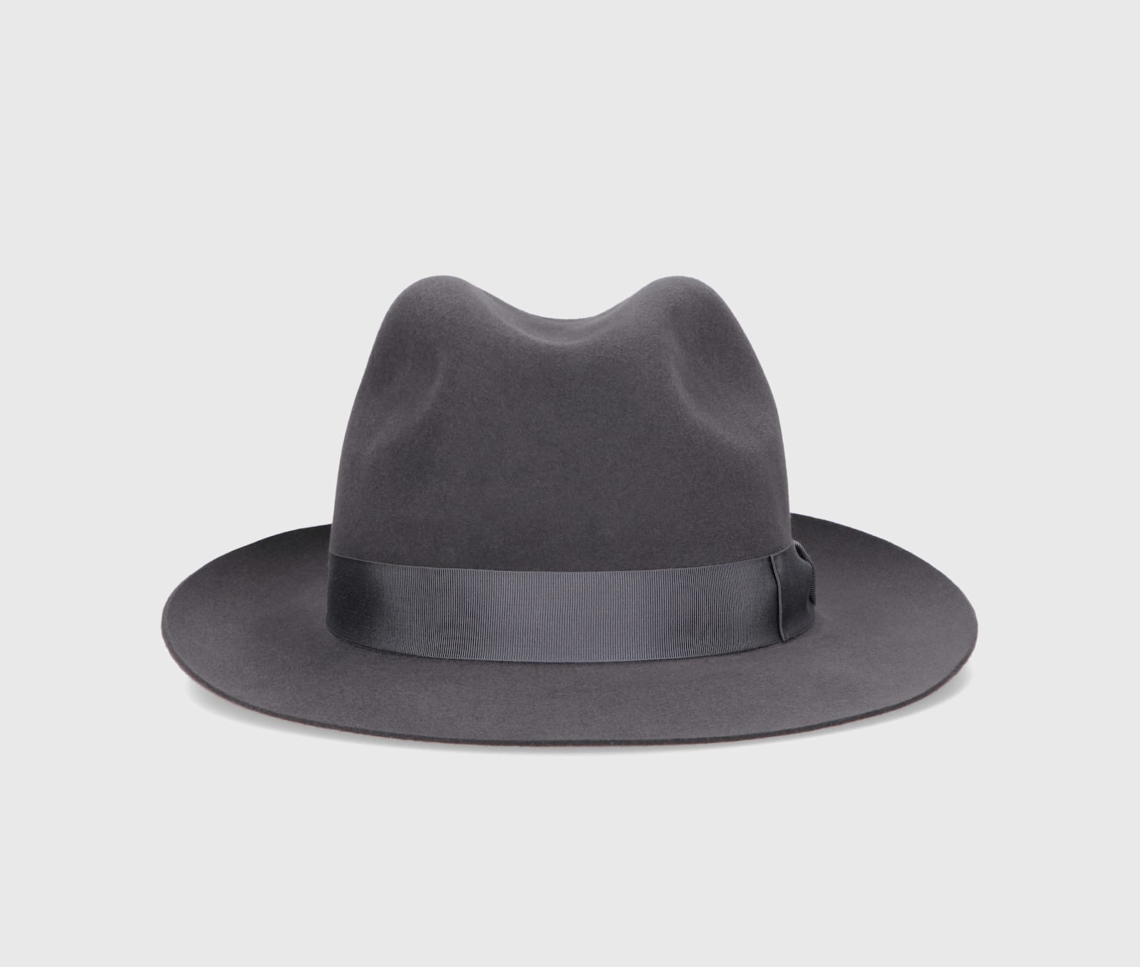 Shop Borsalino Jer Marengo Felt In Grey, Tone On Tone Hatband