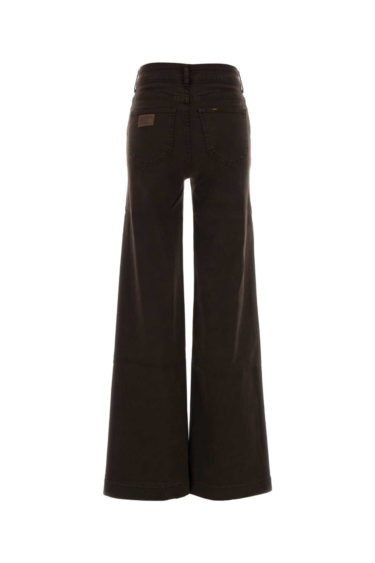 Lois Brown Stretch Denim Mistral Palazzo Jeans In Brown