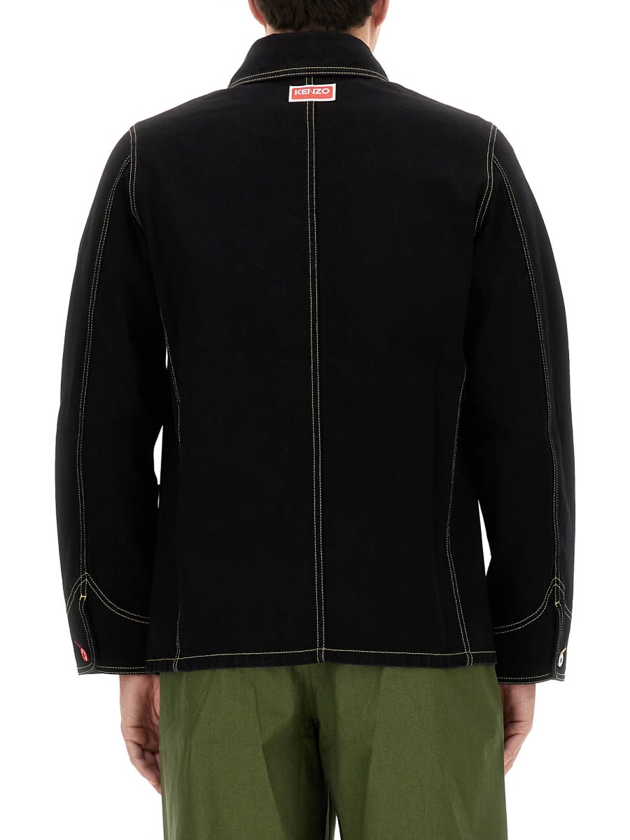 Shop Kenzo Workwear Jacket In Black