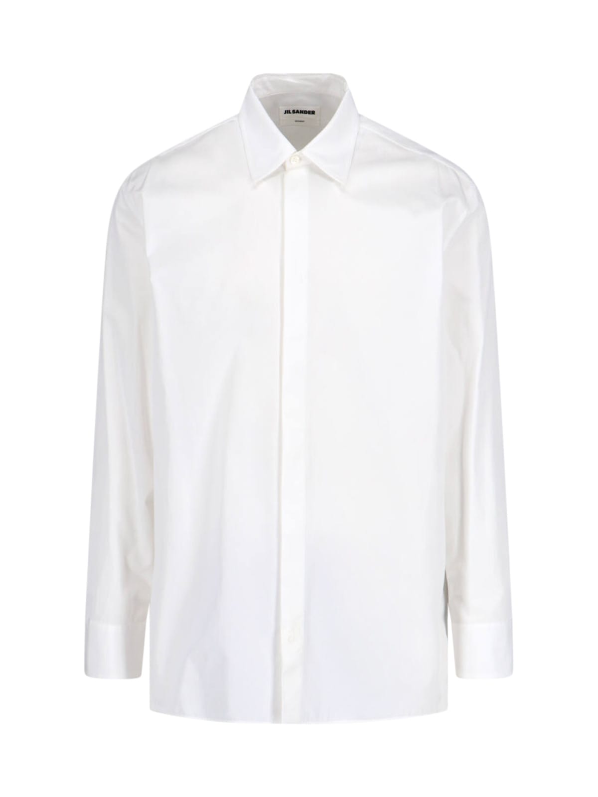 Jil Sander Cotton Zip-up Overshirt In White