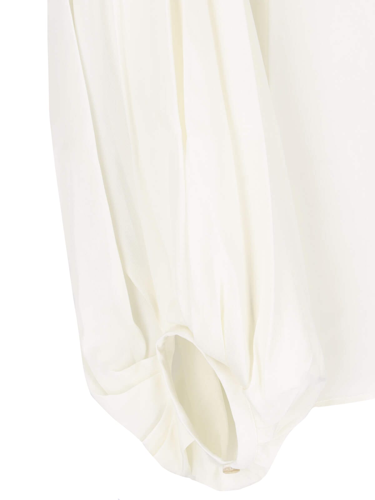 Shop Khaite The Bam Top Pleated Shirt In Crema