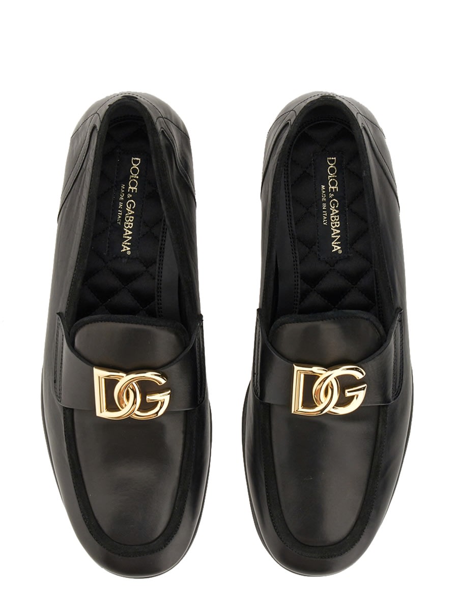 Shop Dolce & Gabbana Loafer With Logo In Black