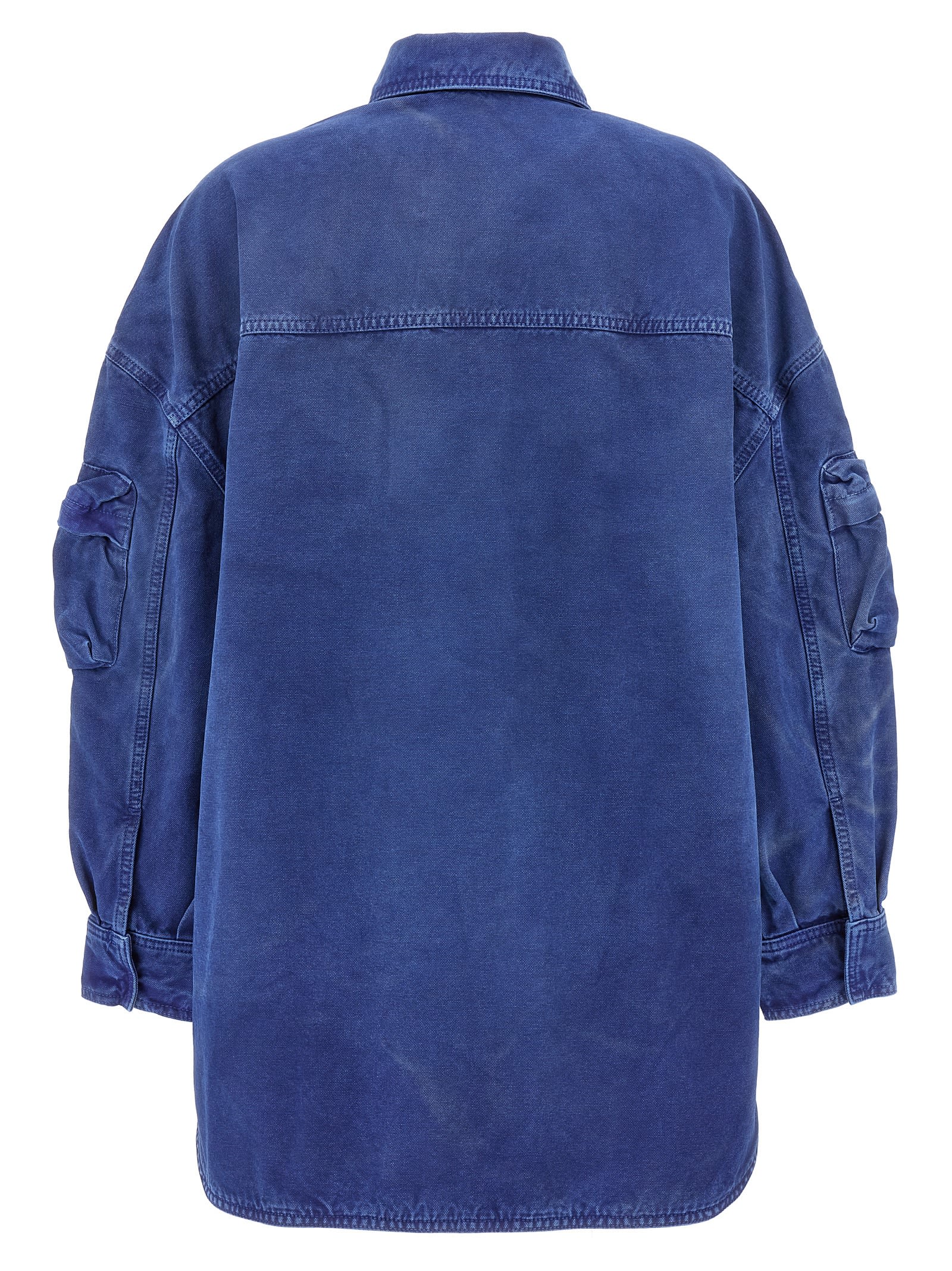 Shop Attico Fern Coat In Blue