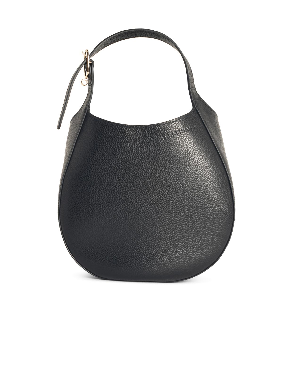 le Foulonné S Black Leather Bag