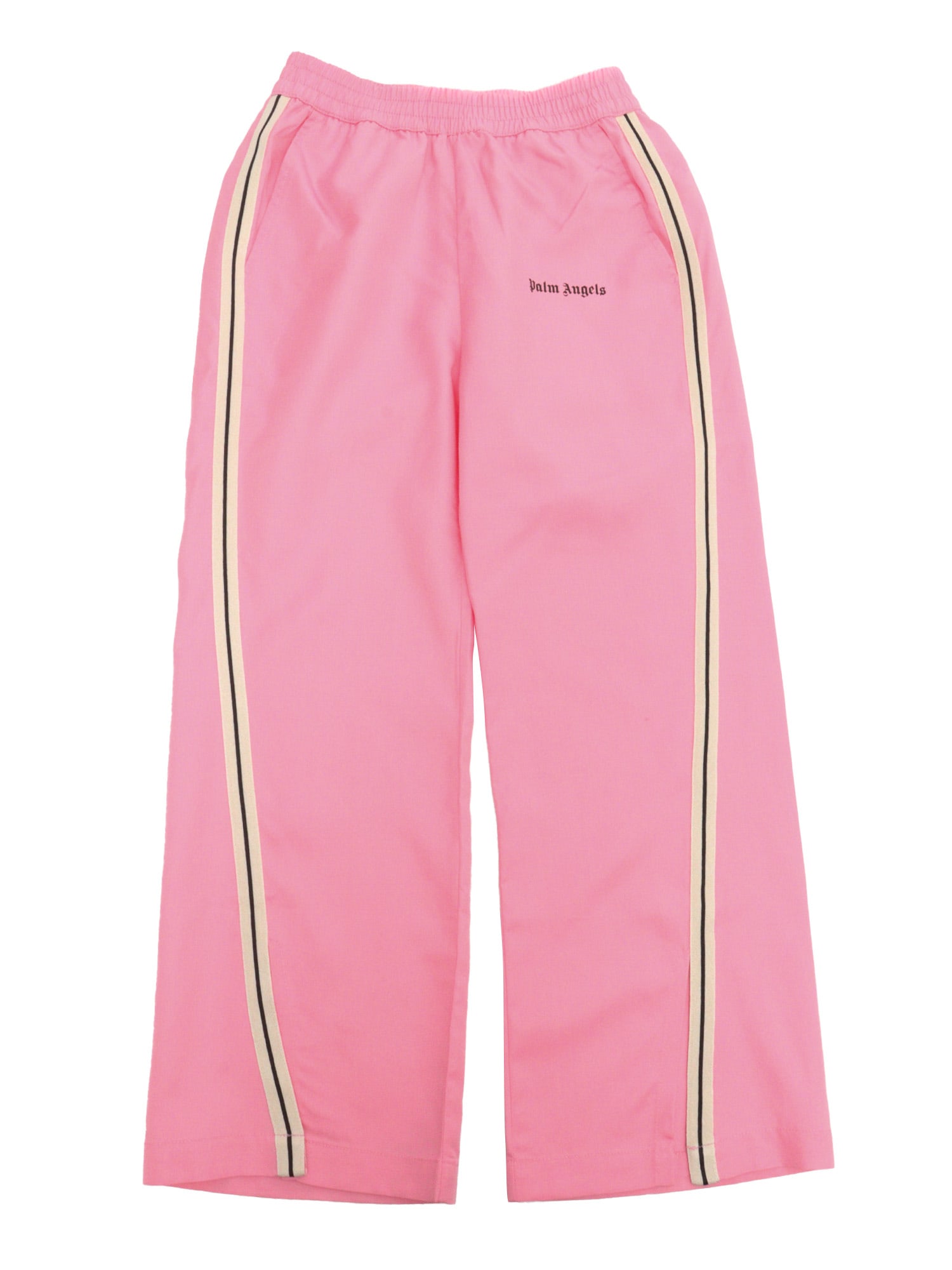 Shop Palm Angels Pink Wide Leg Trousers