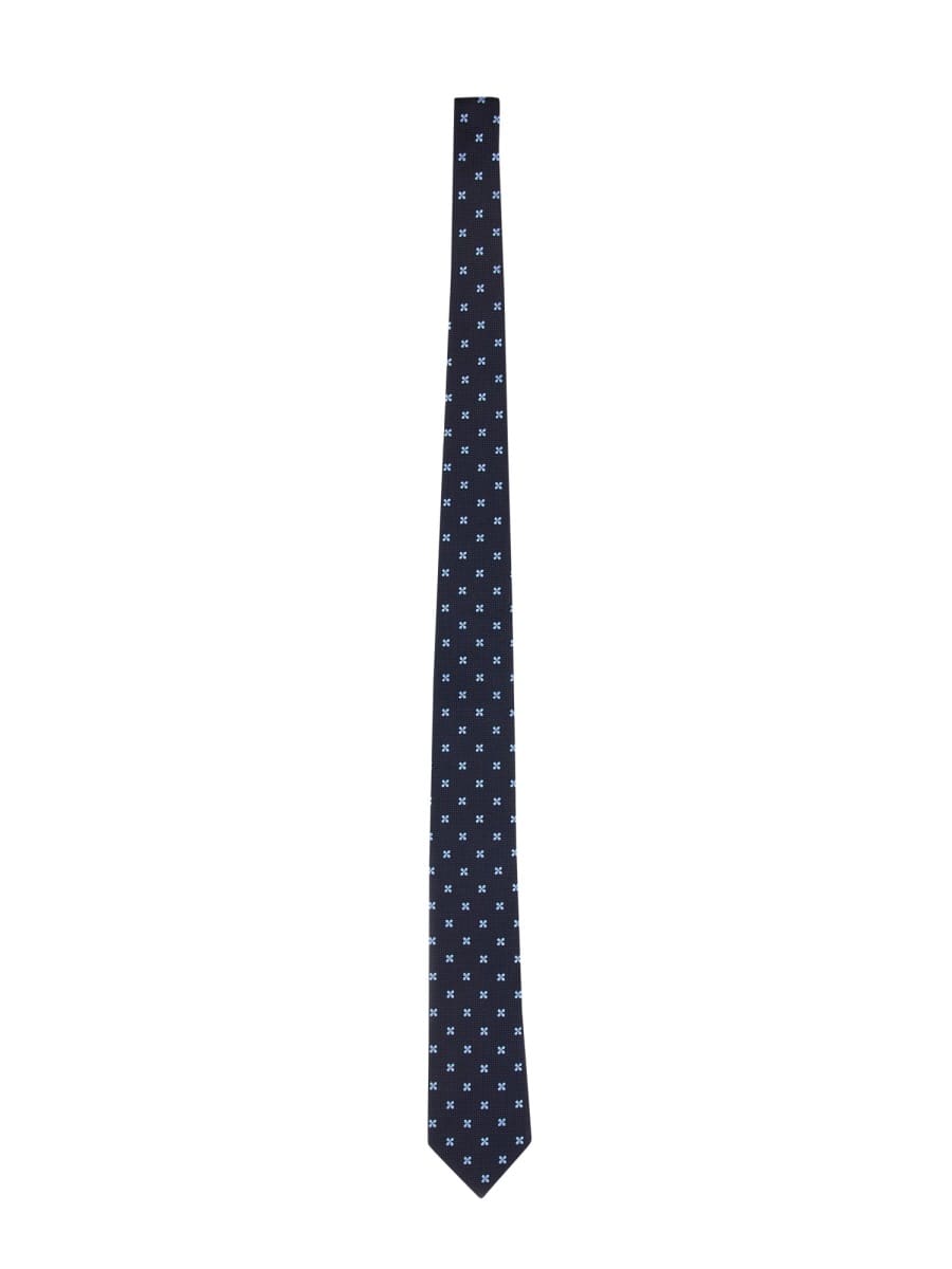 Shop Zegna Silk Jacquard Tie In Multicolour