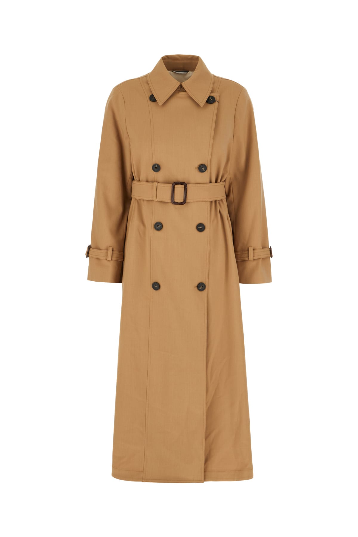 Weekend Max Mara Biscuit Stretch Polyester Blend Trench In Cammello