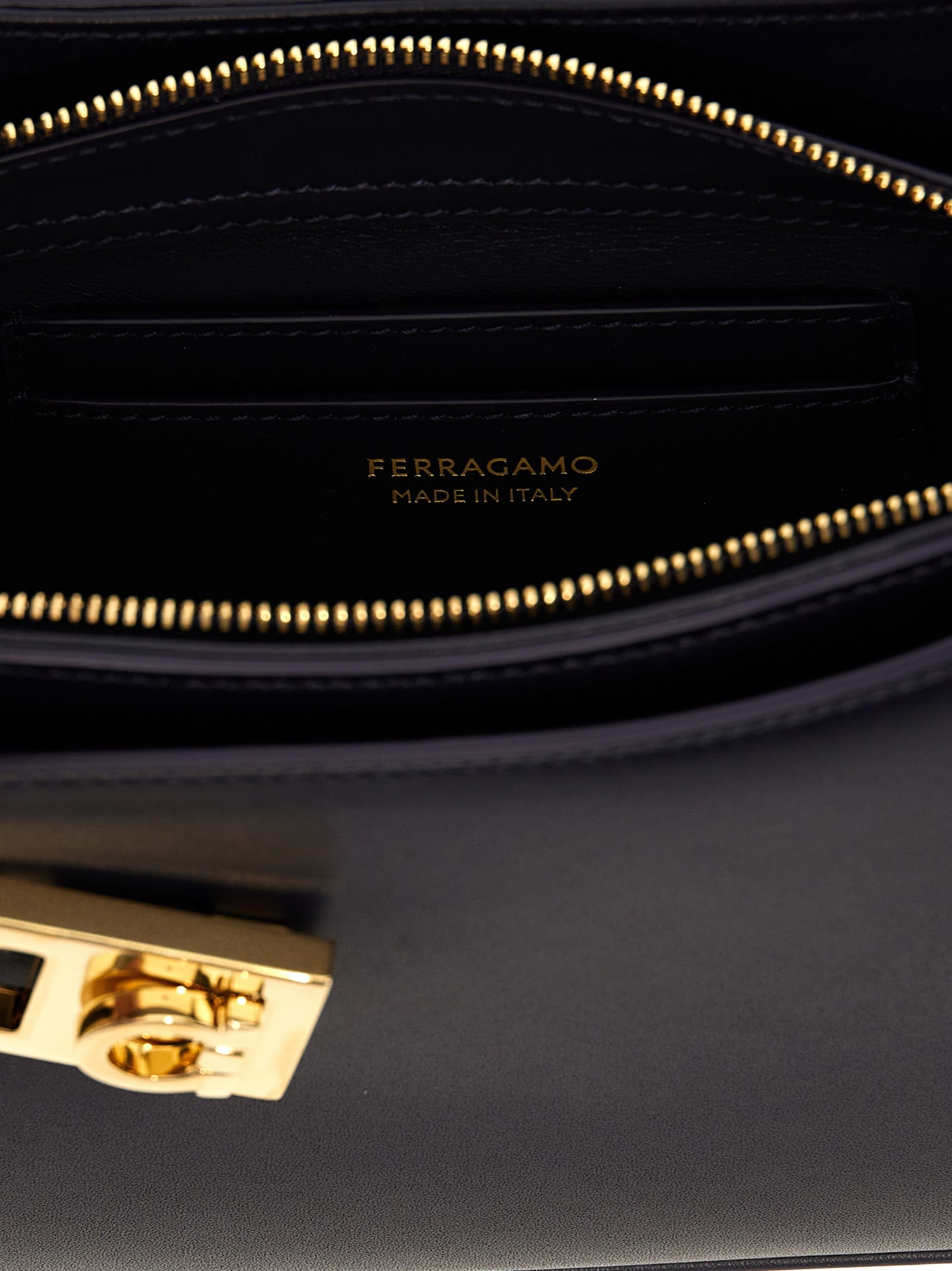 Shop Ferragamo Archive Medium Shoulder Bag In Blue