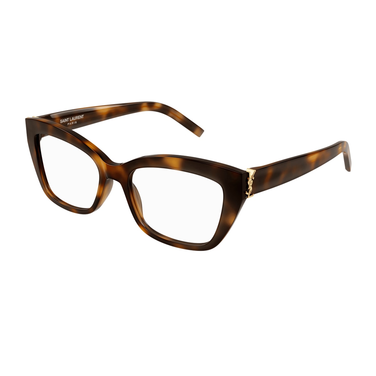 Saint Laurent Sl M117 Linea Monogram 002 Light Havana Glasses In Brown