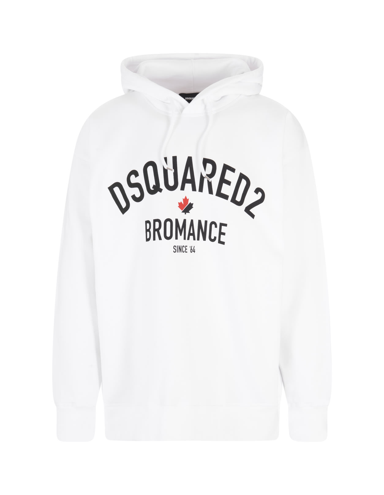 Dsquared2 Man White Bromance Slouch Hoodie