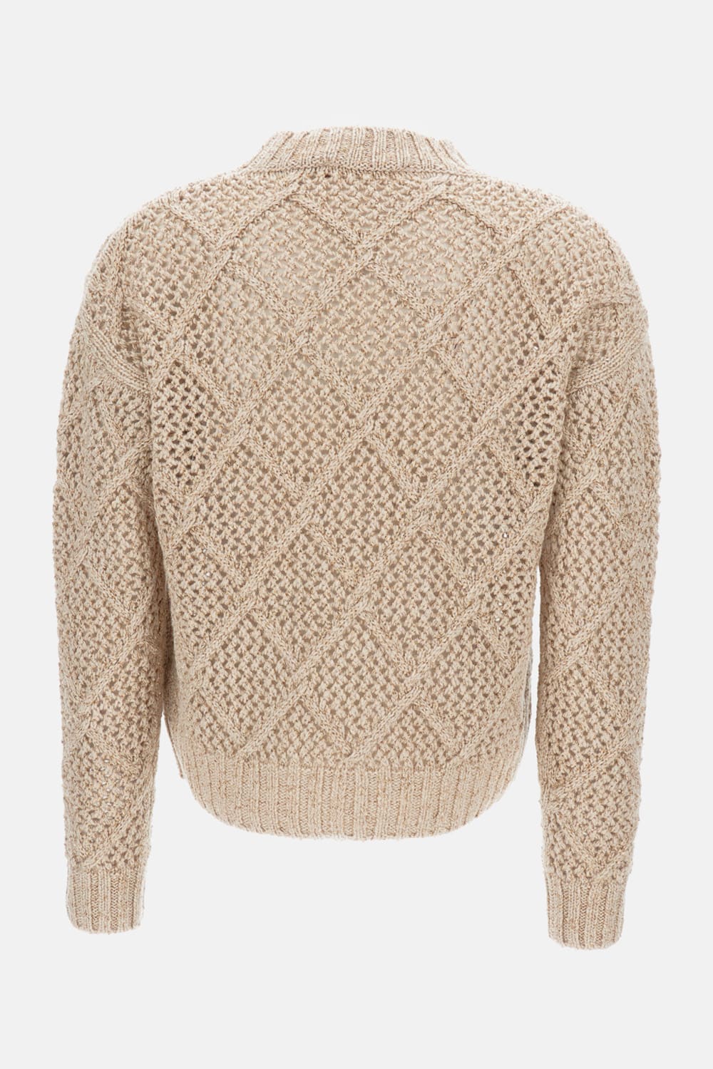 Max Mara Open-work Sweater In Neutral