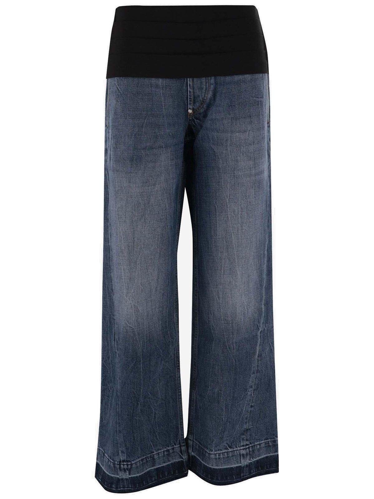 Shop Stella Mccartney Panelled Wide-leg Jeans In Blue