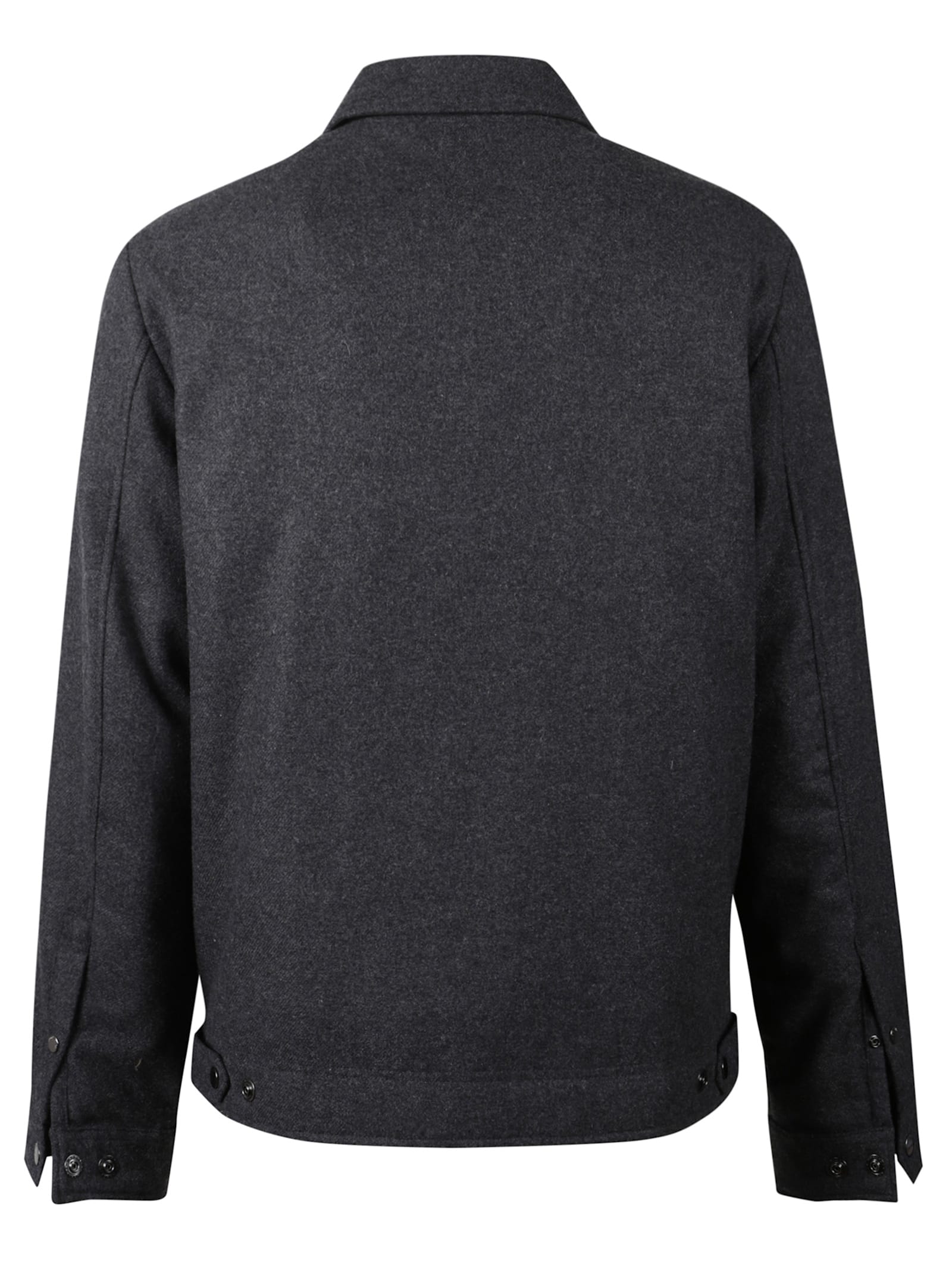 Woolrich Collared Long Sleeve Overshirt Jacket In Gray