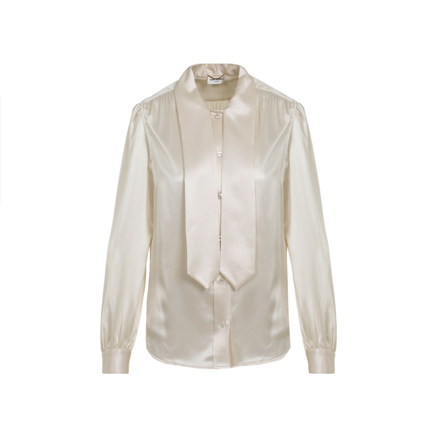 Shop Saint Laurent Blouse In Craie