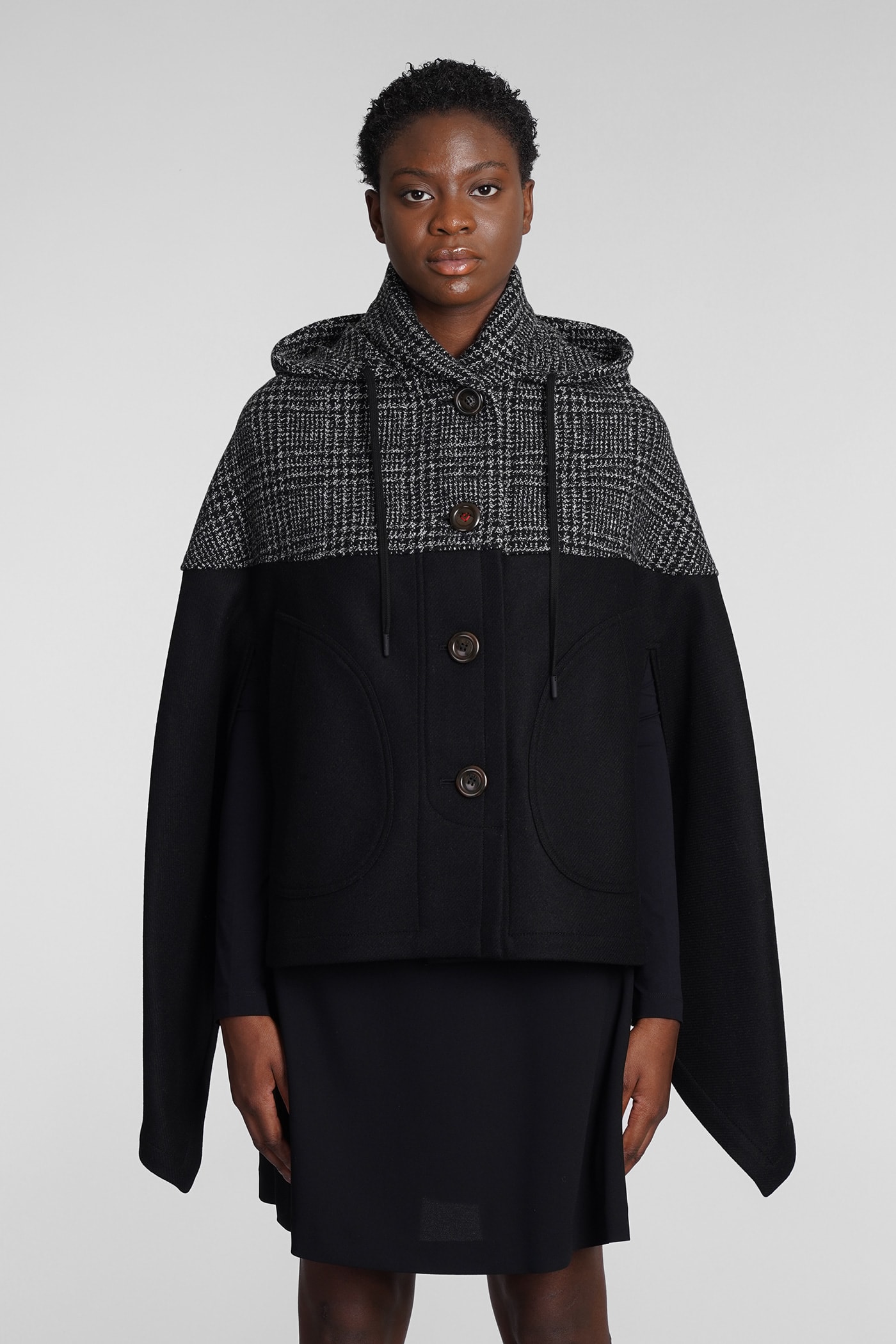 See by Chloé Cape In Black Synthetic Fibers