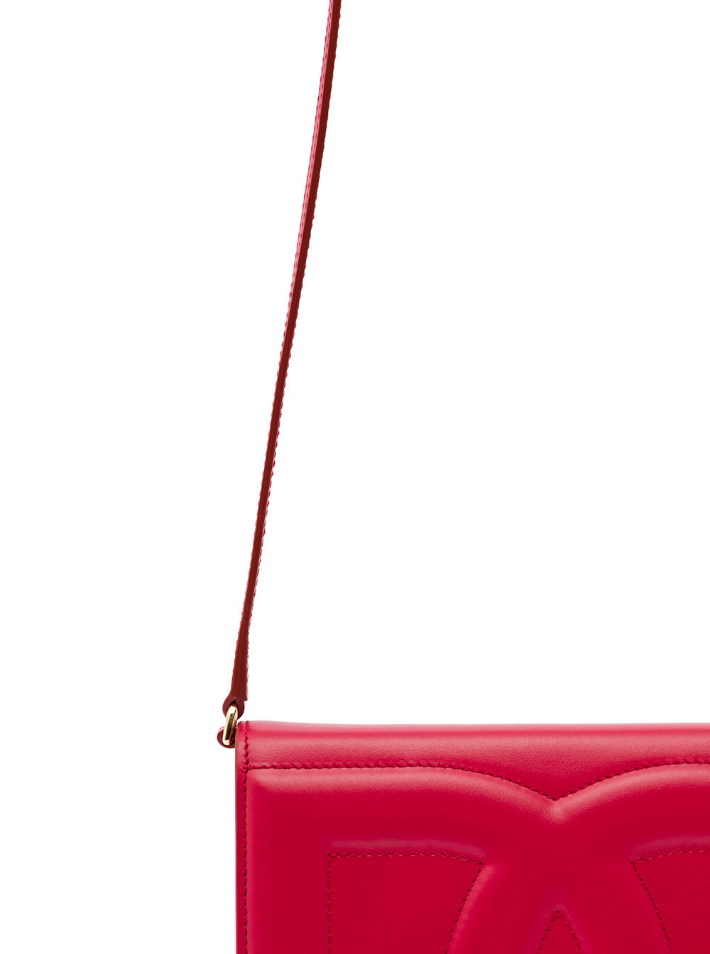 Shop Dolce & Gabbana Dg Logo Bag Red Crossbody Bag In Leather Woman