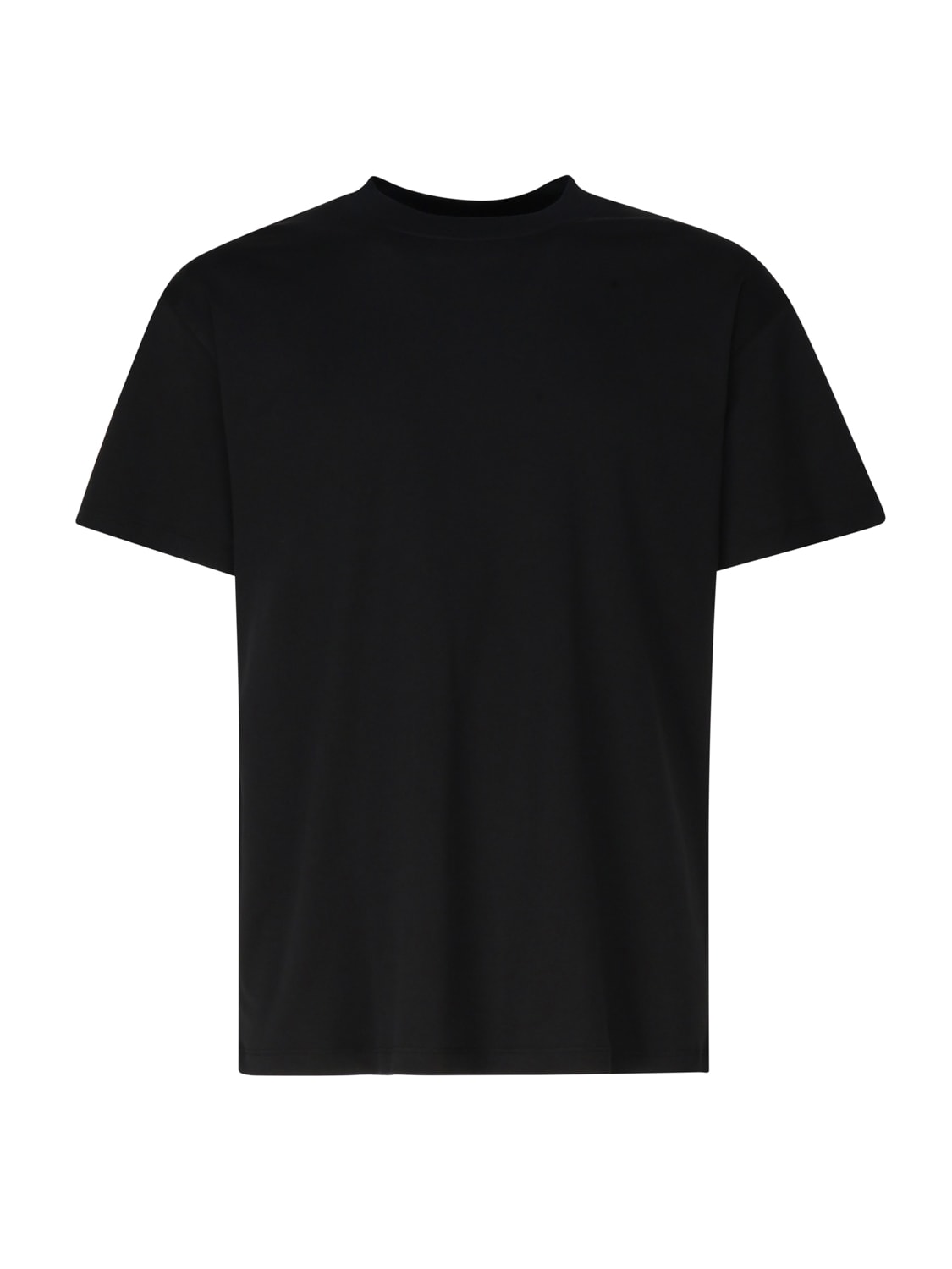 Lardini Black Cotton Crewneck T-shirt In Black