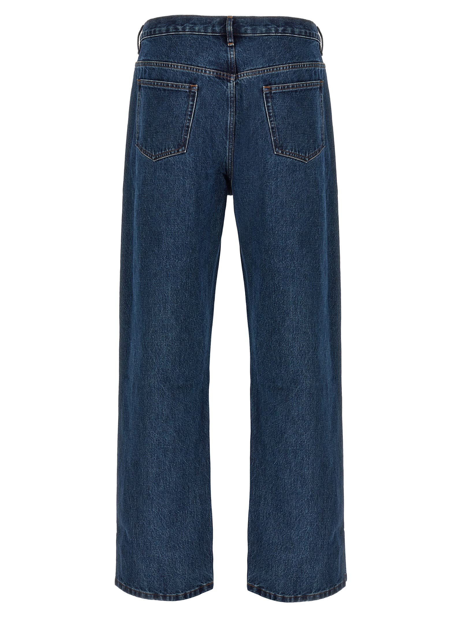 Shop Apc Relaxed Jeans In Blu