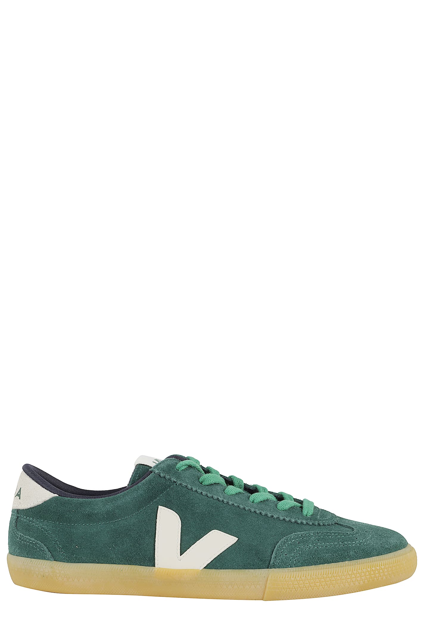 Shop Veja Volley Suede In Poker Pierre