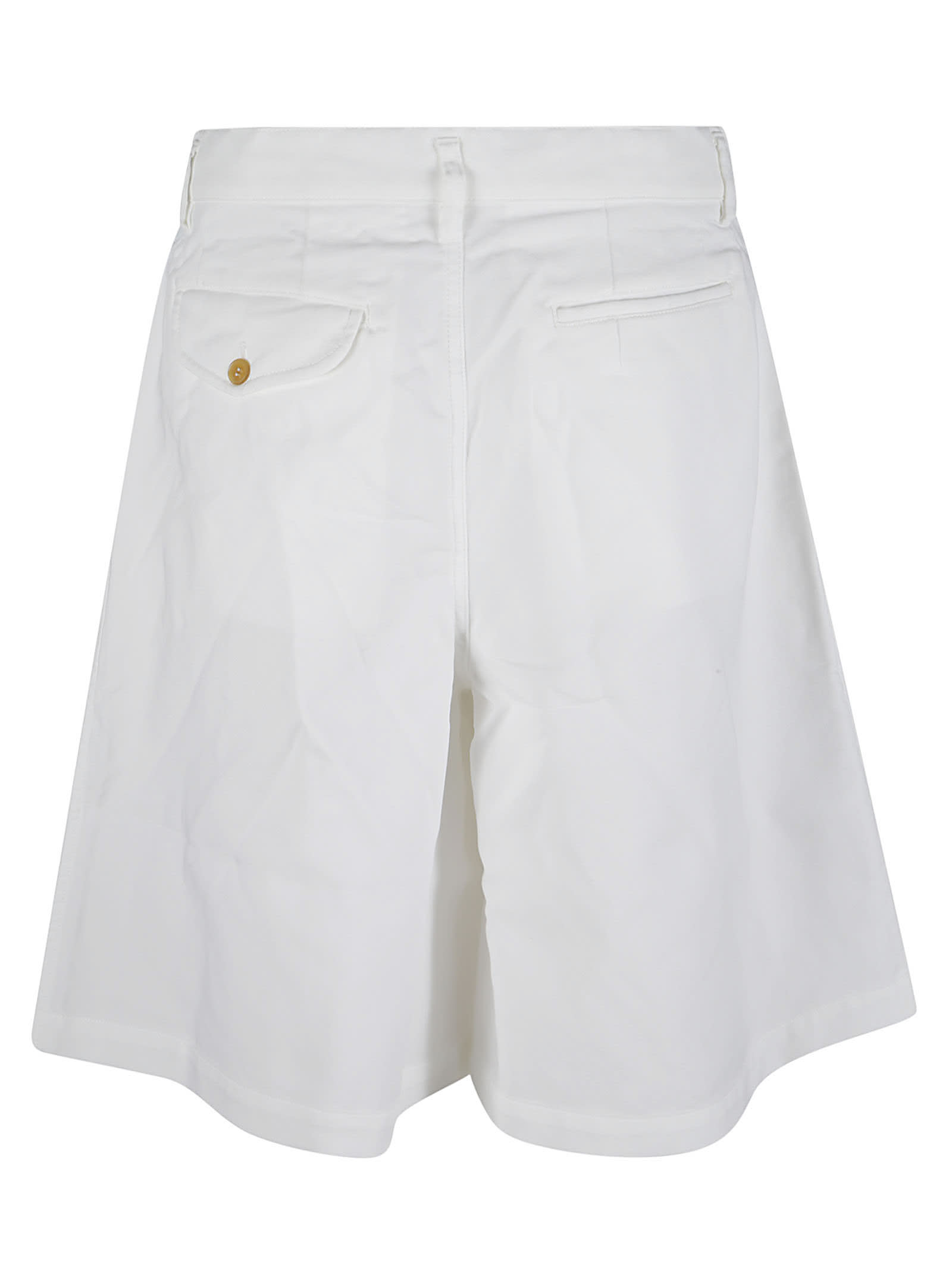 Shop Comme Des Garçons Shirt Buttoned Classic Shorts In White