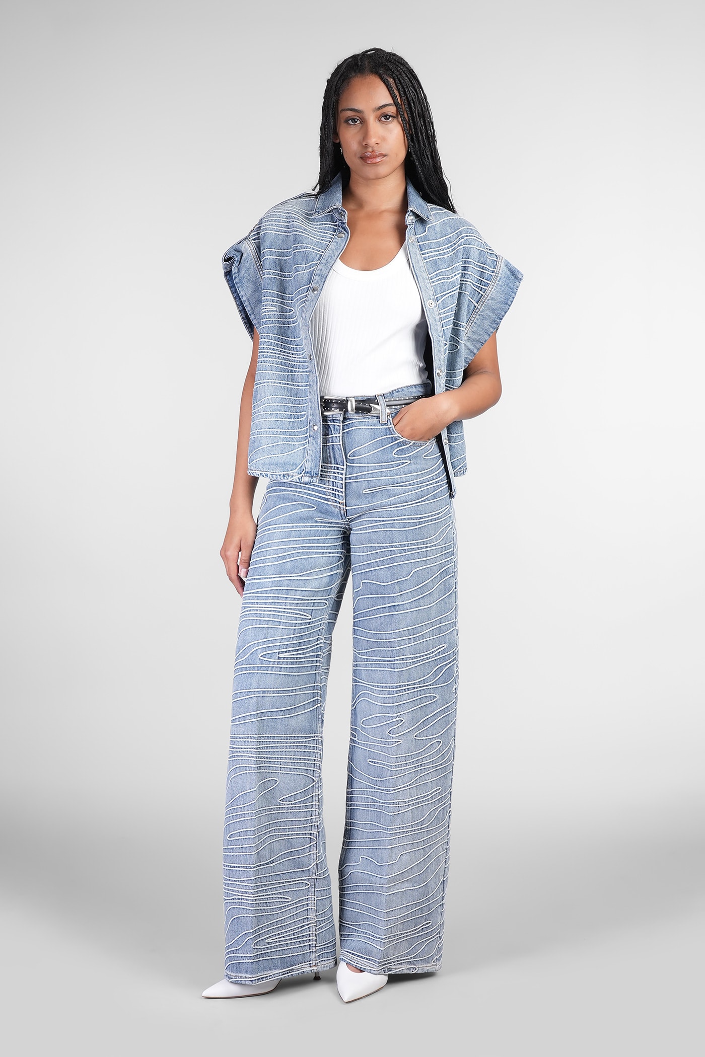 【送料&関税込】IRO Valentina Vest In Blue Cotton Iro Valentina Vest In Blue Cotton | ModeSens